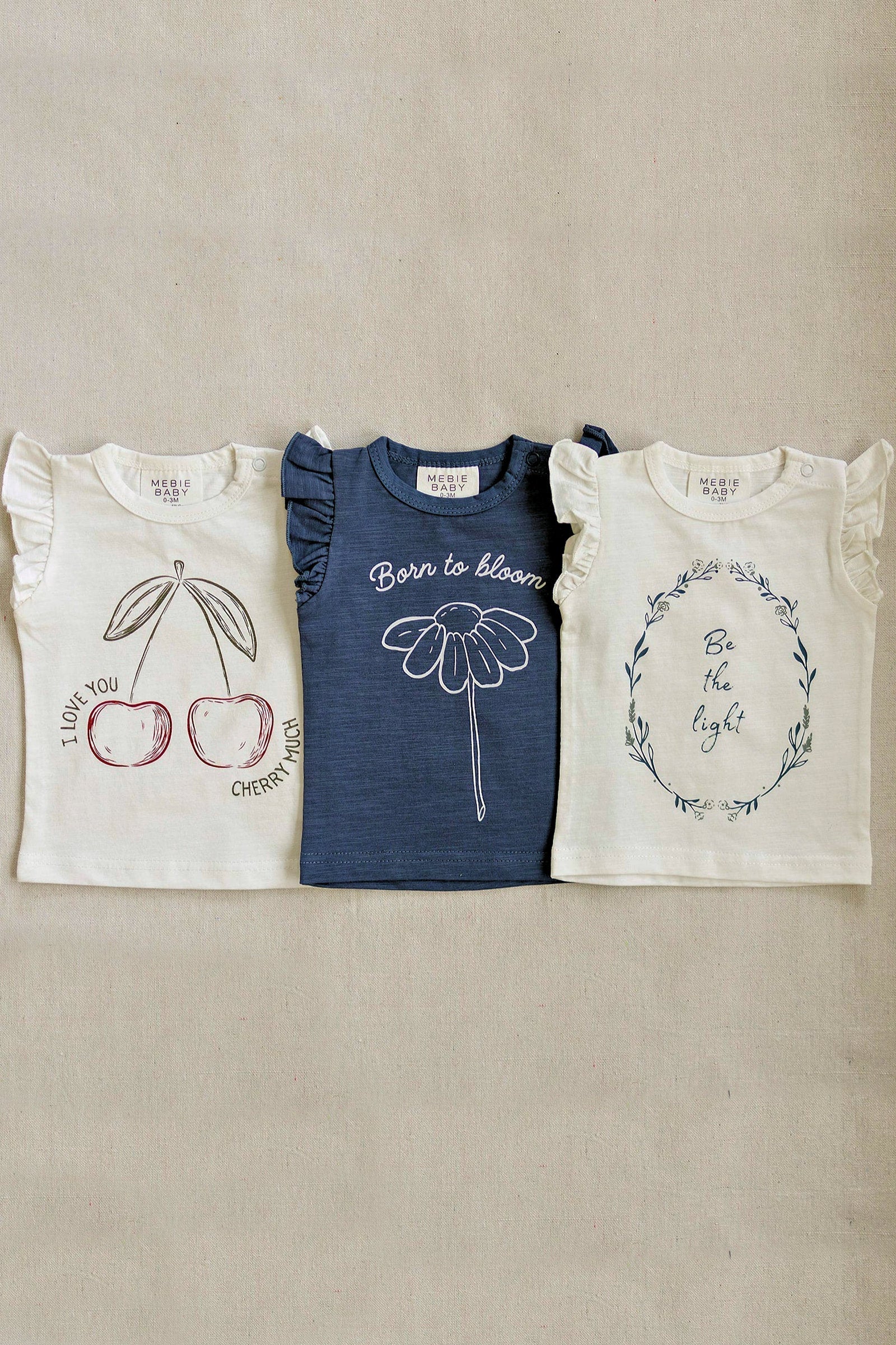 Girl Born to Bloom Ruffle T-Shirt, Cotton, Baby, Toddler & Kids