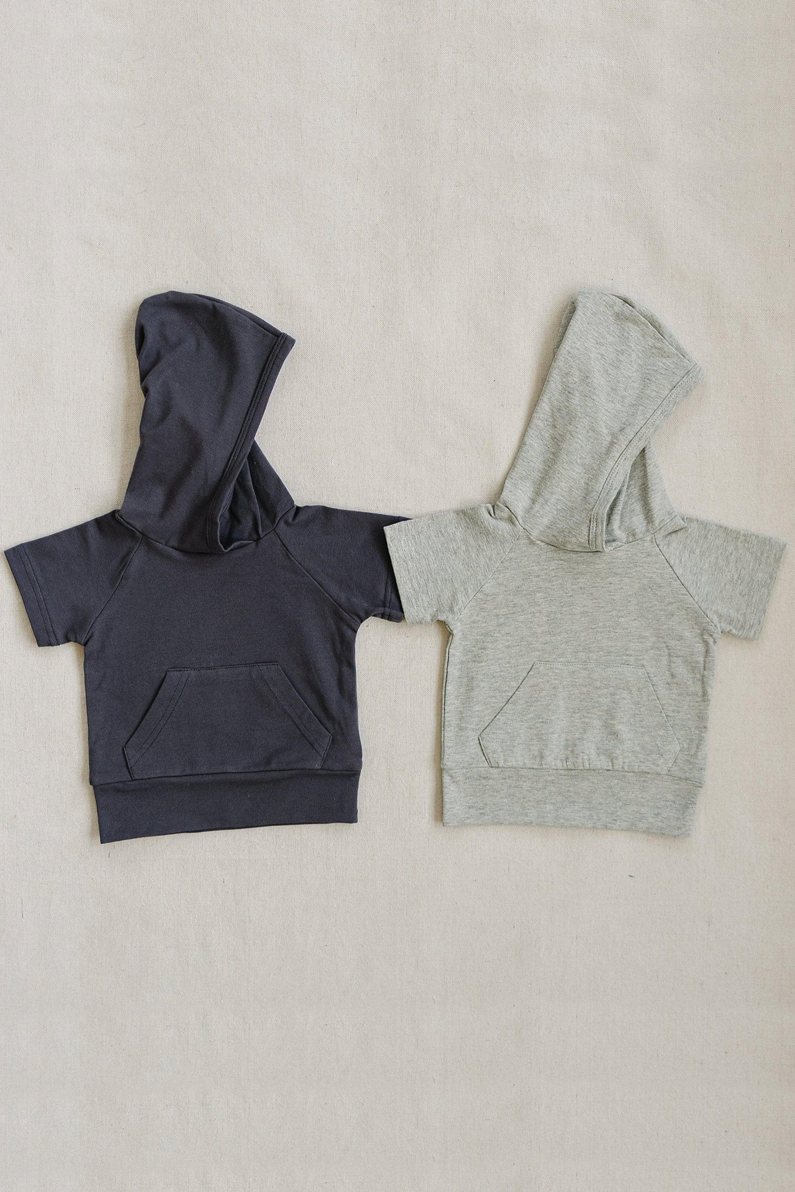 Baby & Toddler Boy Heather Grey Hooded T-Shirt, Cotton, Baby