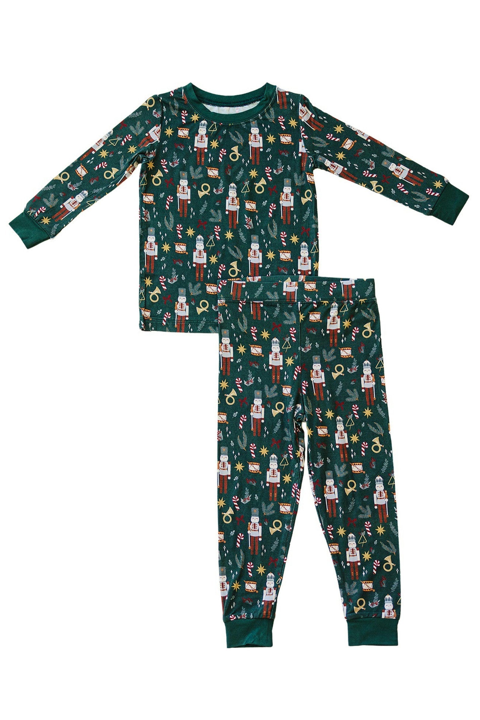 Green Nutcracker Cozy Pajama Set, Bamboo, Gender Neutral, Baby, Toddler & Kids