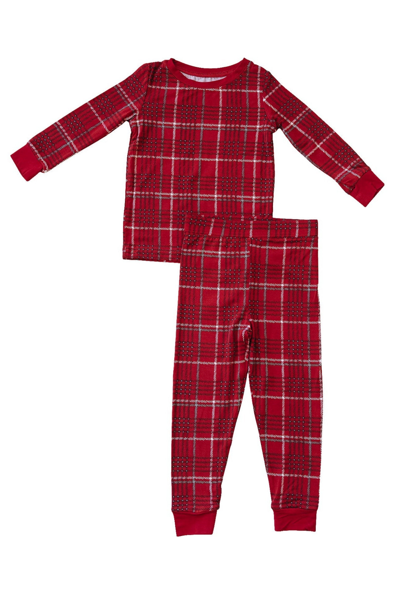 Red Plaid Cozy Pajama Set, Gender Neutral, Bamboo, Gender Neutral, Baby, Toddler & Kids