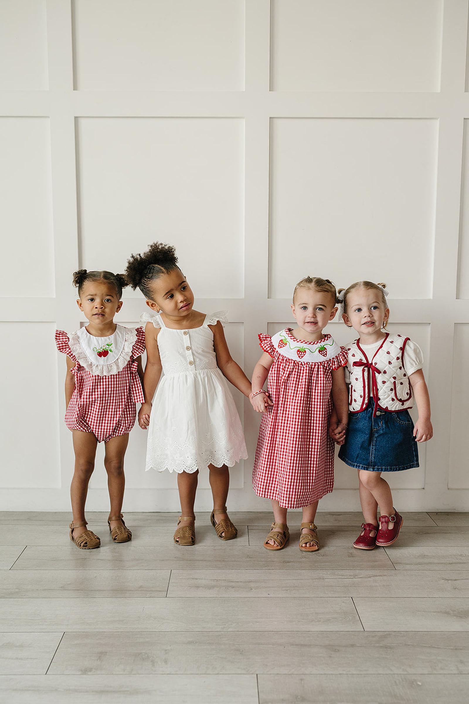 Strawberry Quilted Cotton Vest, Baby - Kids