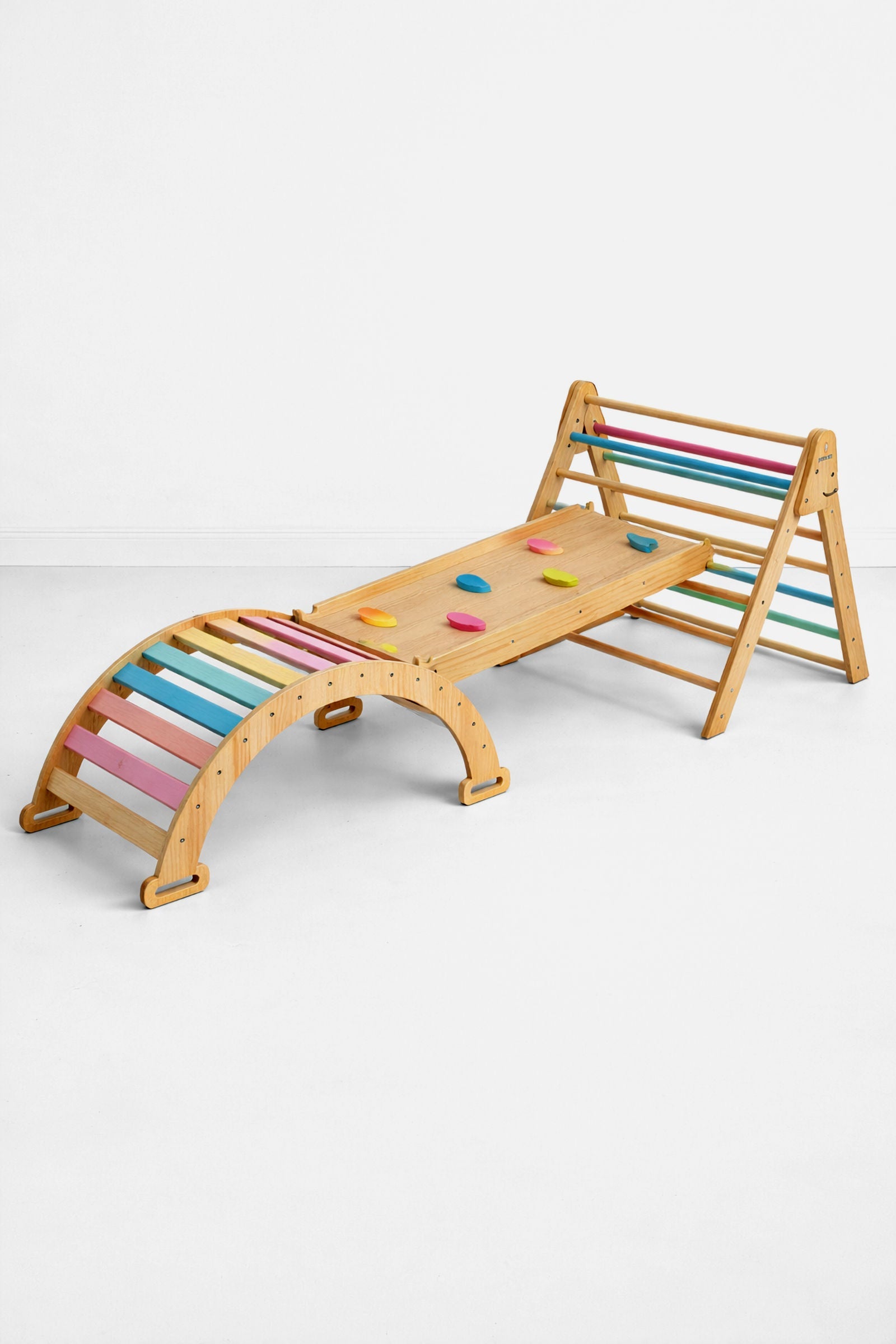 Hazel Baby & Toddler Gym, Pikler Triangle, Slide & Rocker Playset