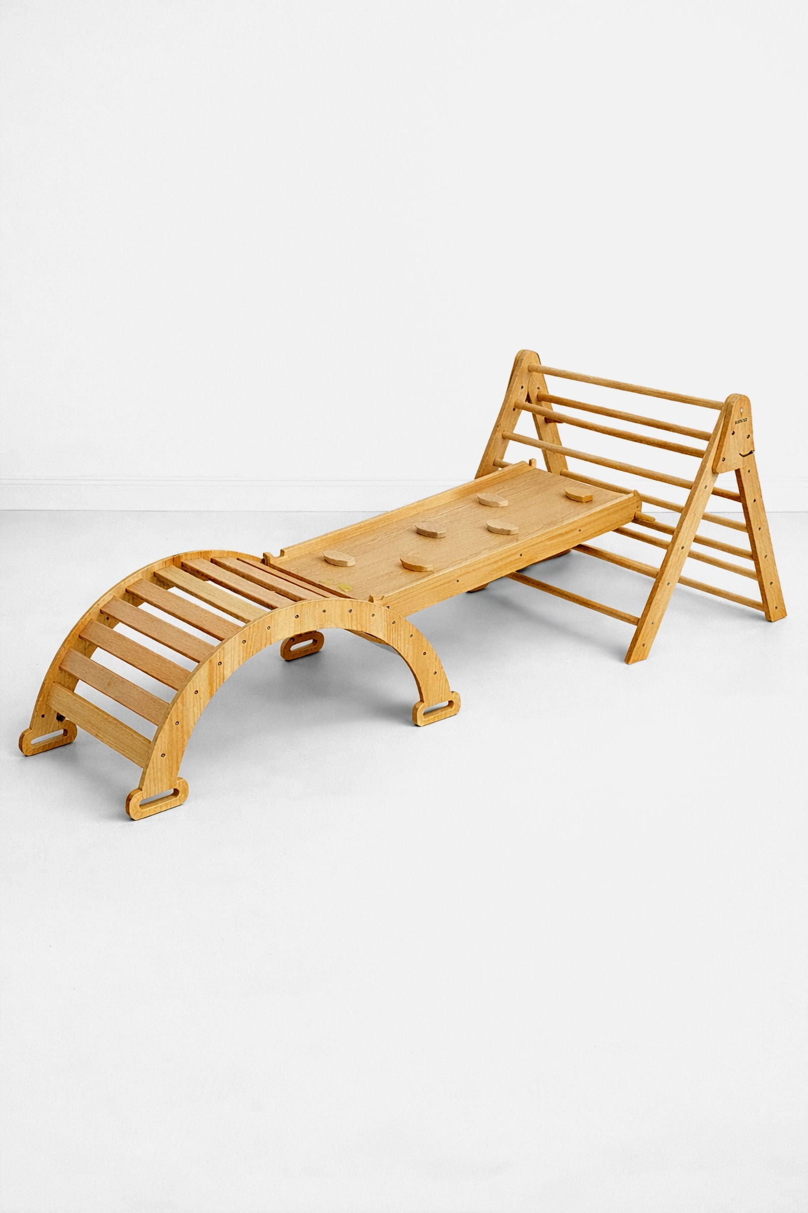 Hazel Baby & Toddler Gym, Pikler Triangle, Slide & Rocker Playset