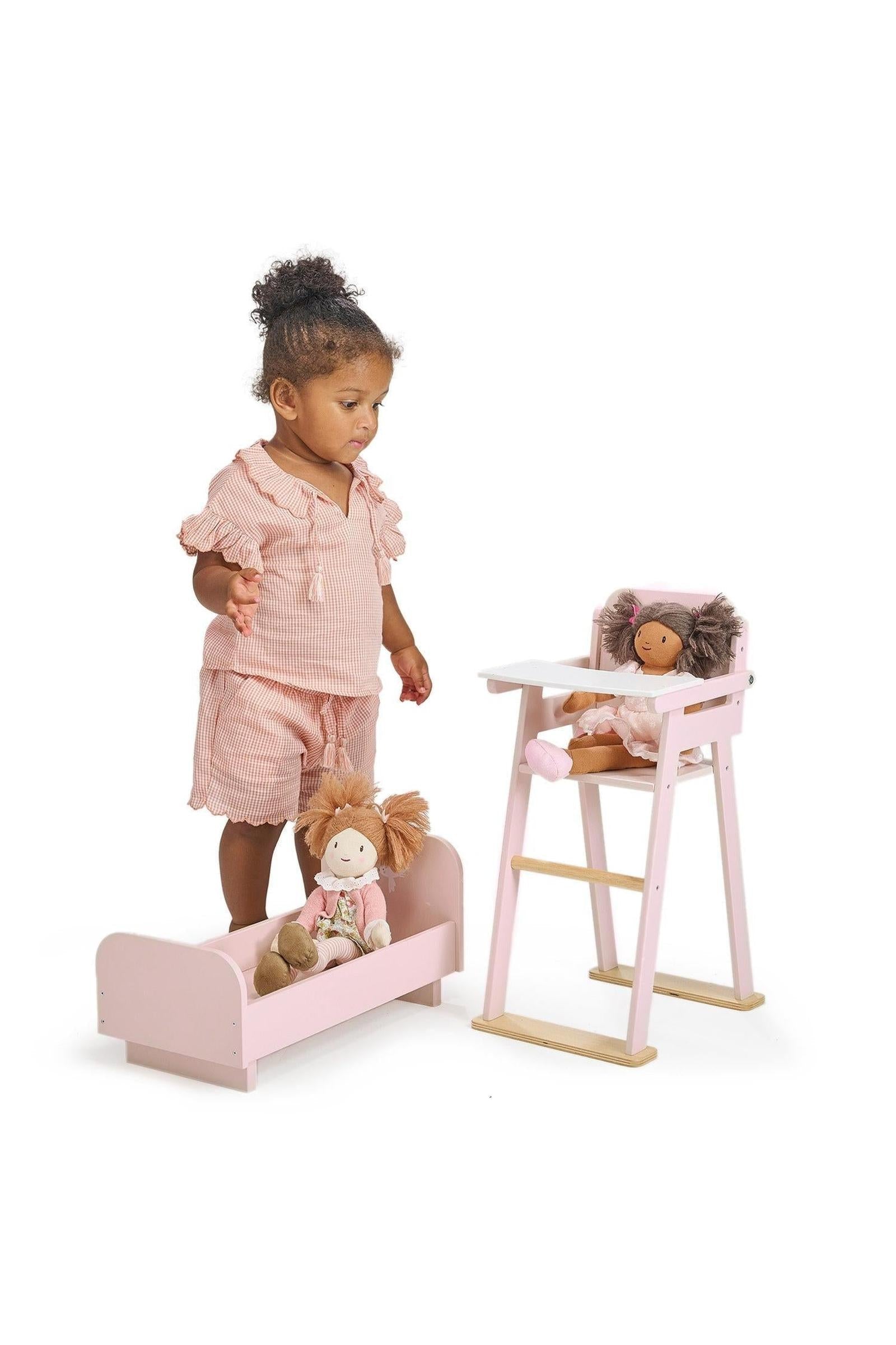 Baby Doll Furniture Bundle, Crib and High Chair, Toddler