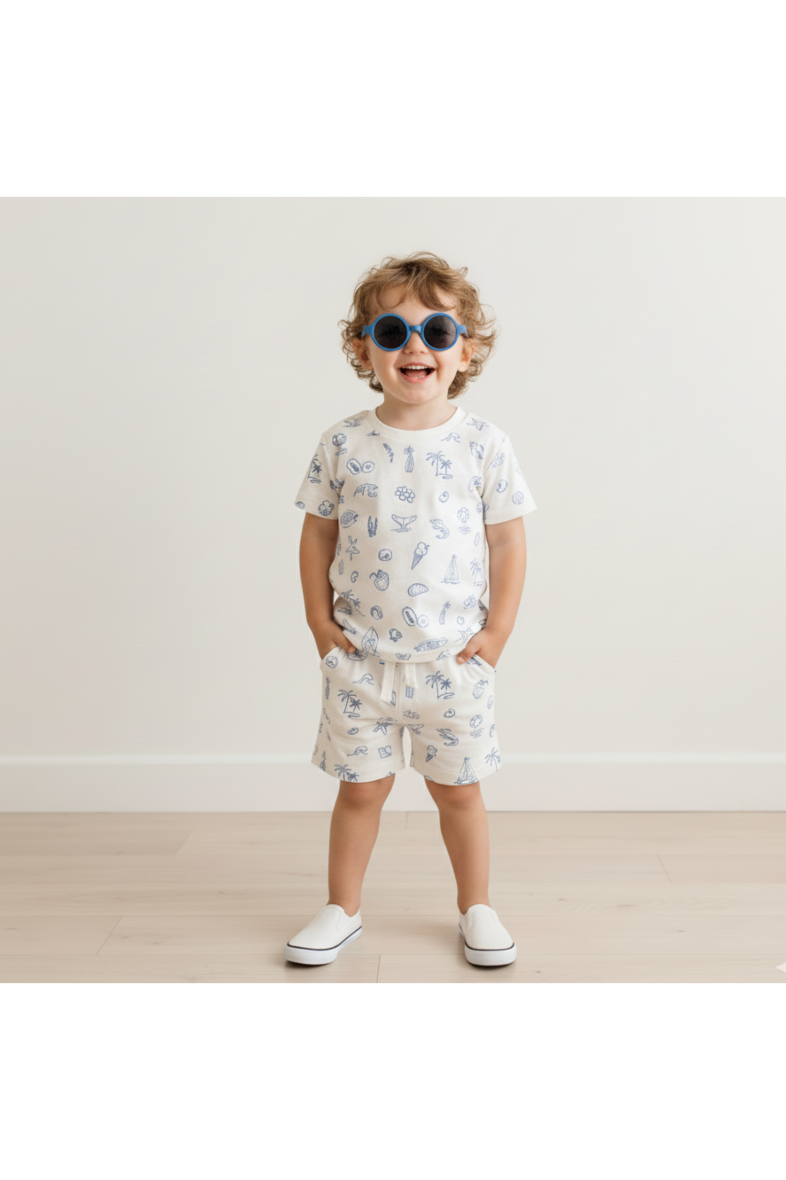 Organic Tee & Shorts Set - Coastal