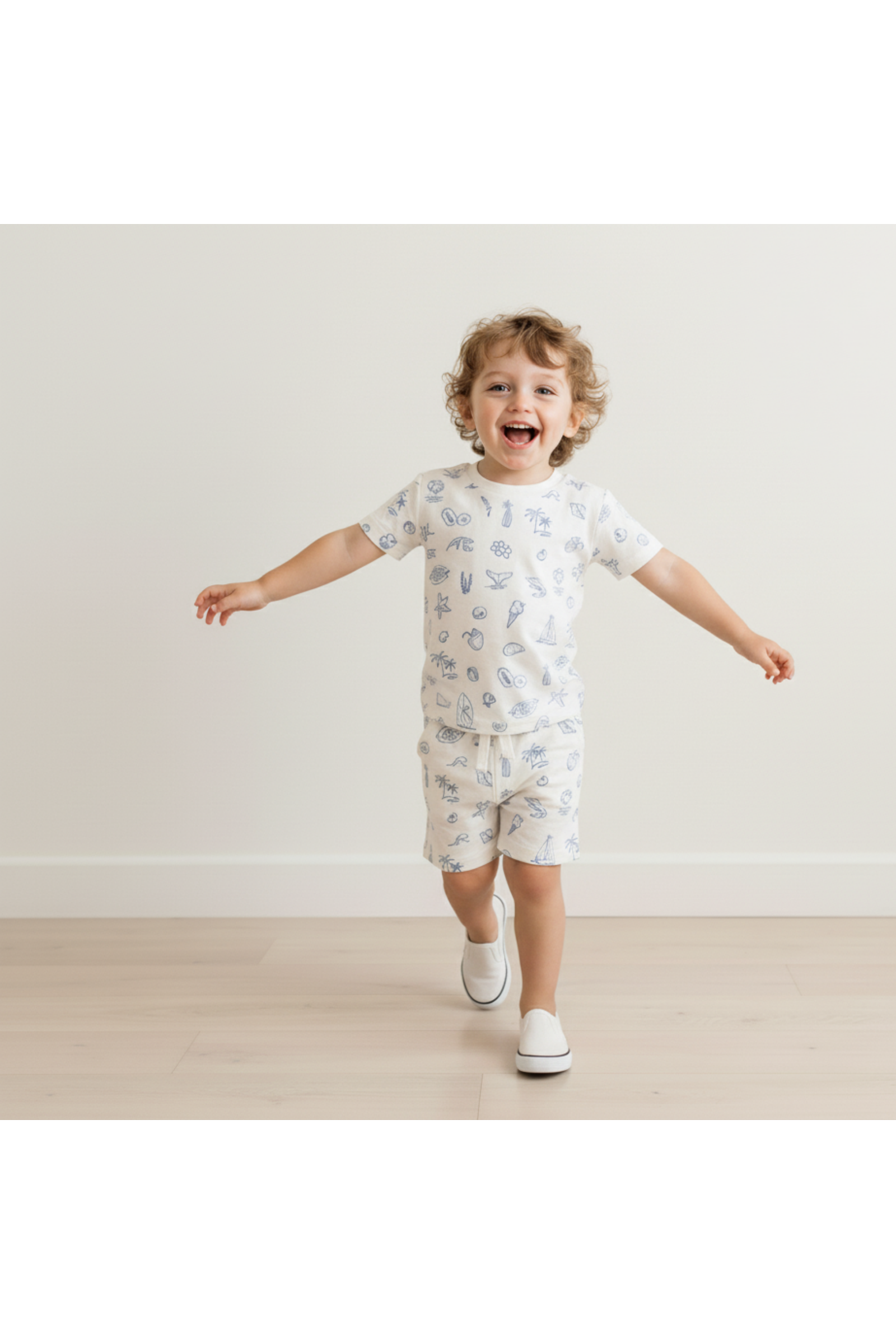 Organic Tee & Shorts Set - Coastal