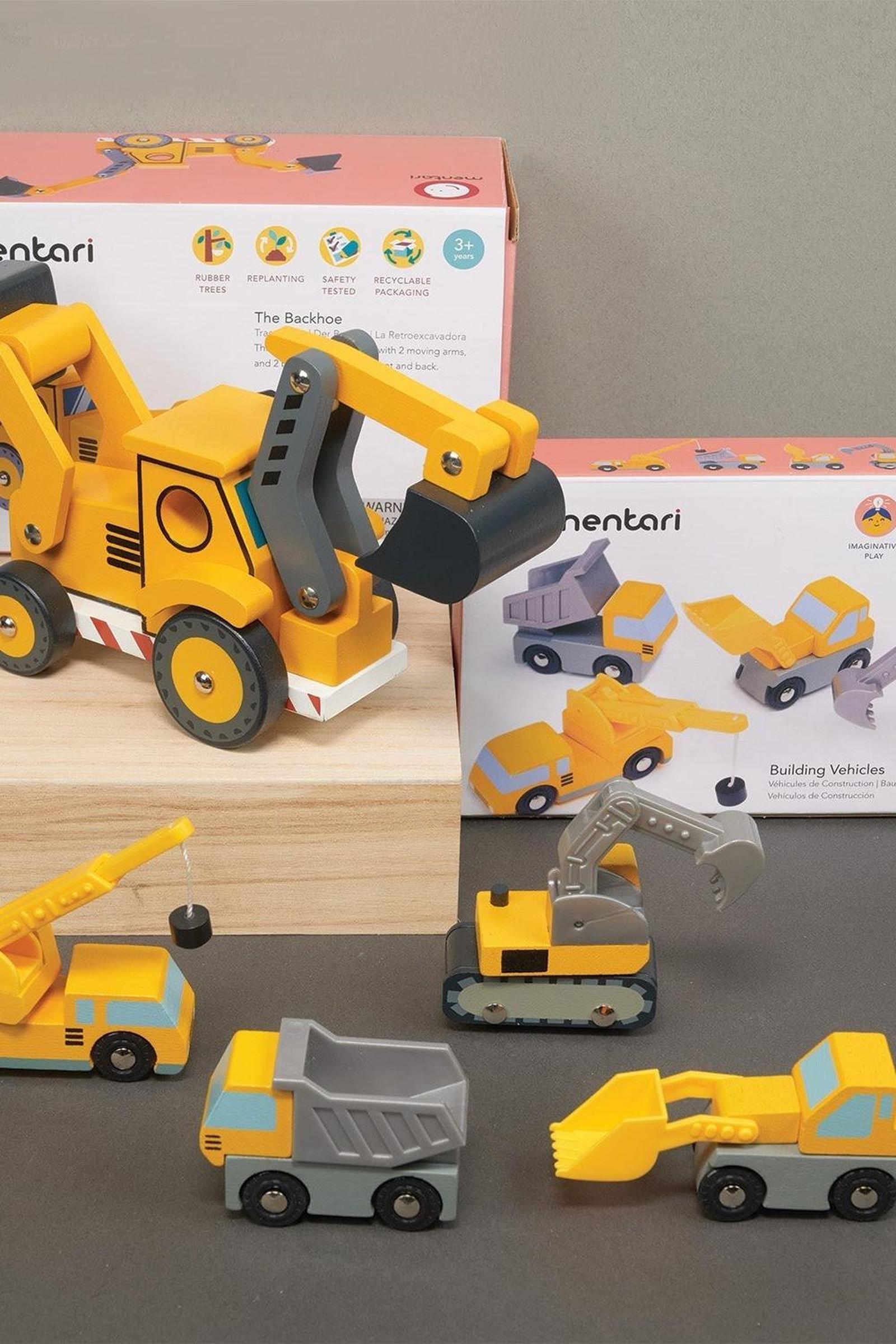 Construction Vehicles Bundle, Backhoe, Crane, Dump Truck, Excavator and Loader