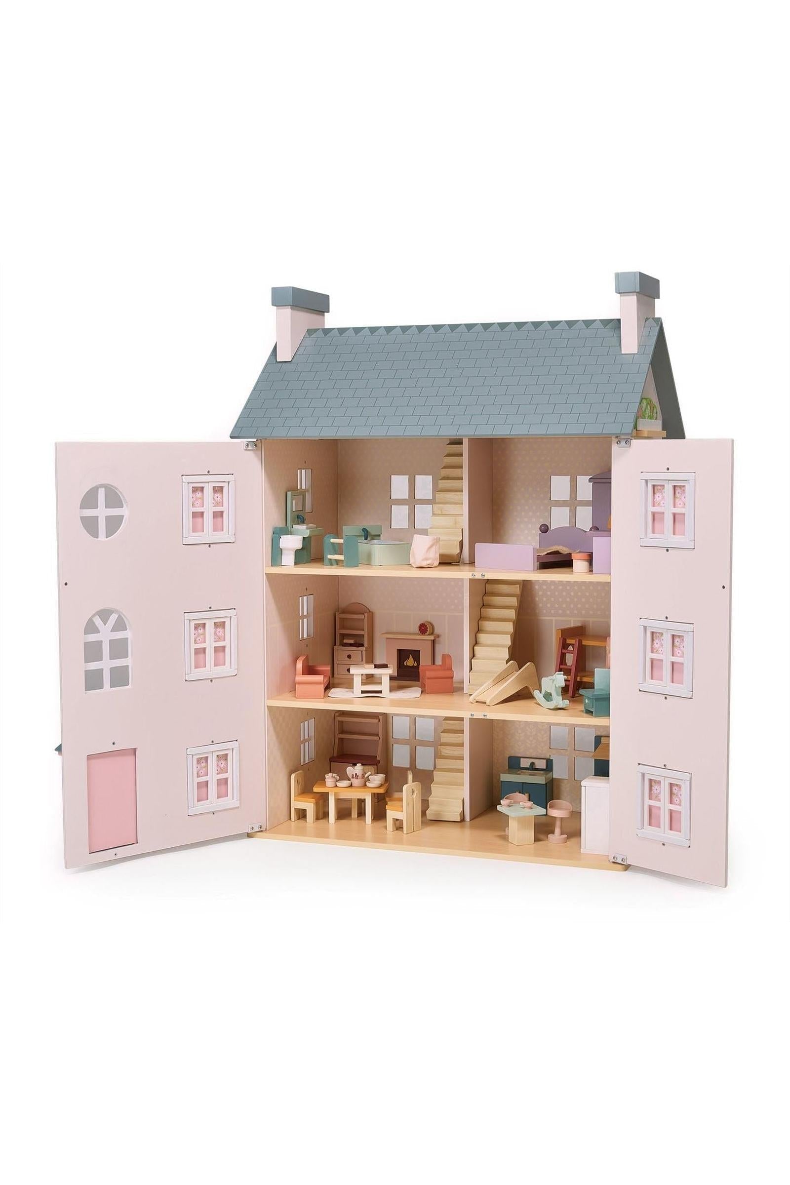 Dollhouse Upstairs Furniture Bundle, Playroom, Bedroom, Bathroom Sets