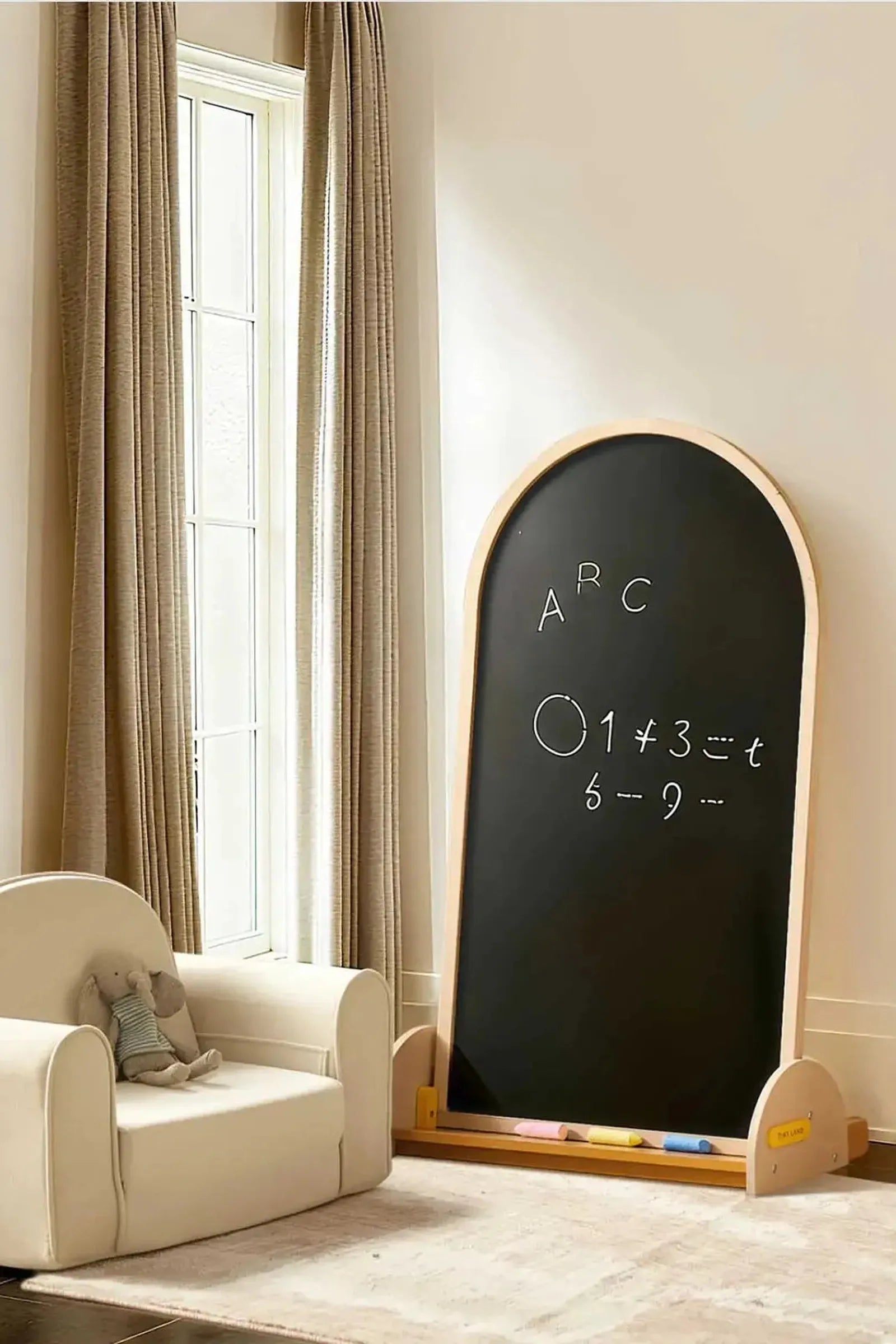 2-in-1 Double-Sided Arched Magnet Chalkboard