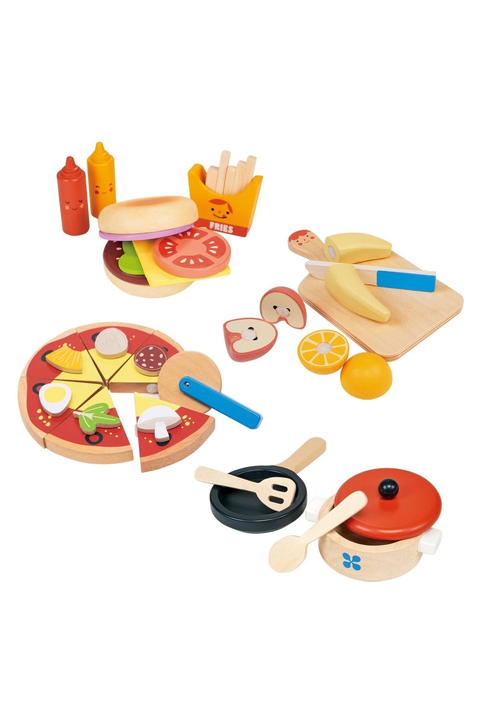 Fast Food Bundle, Pan Set, Chopping Board, Pizza and Burger