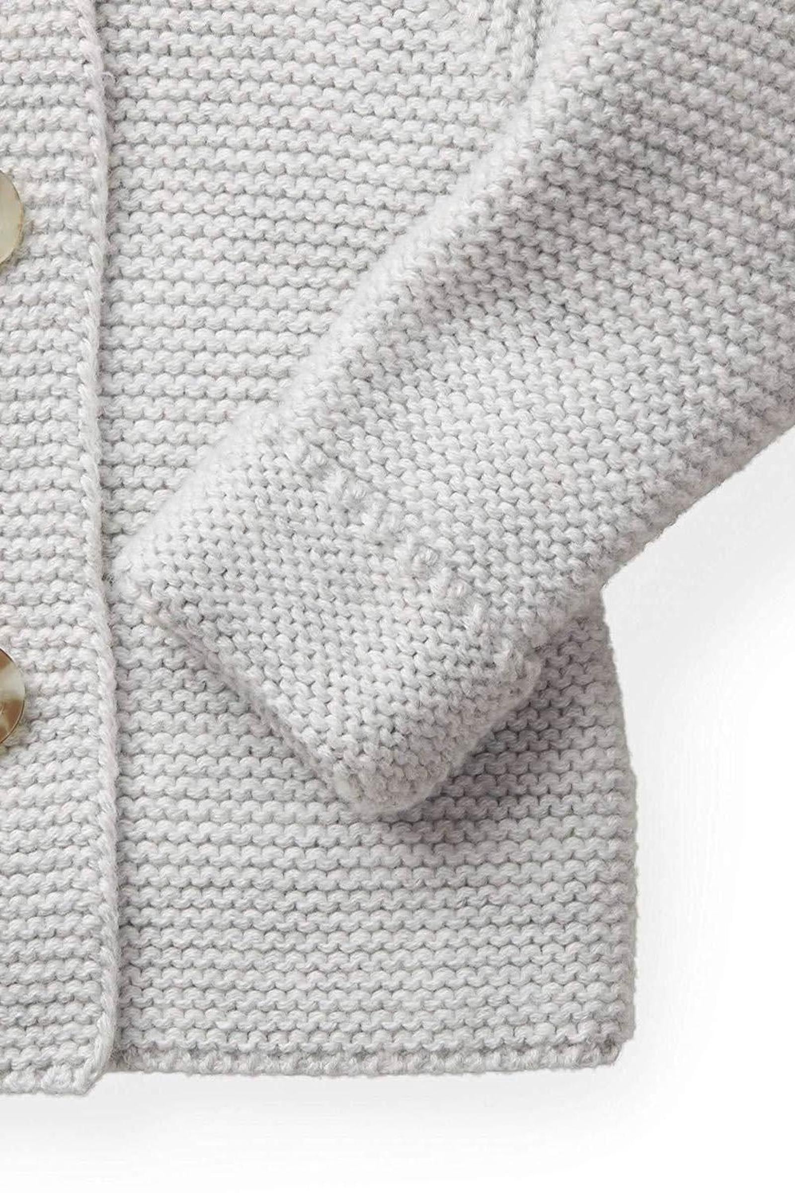 Organic Cotton Faux Fur Hooded Sweater & Pants Set for Babies, Light Gray