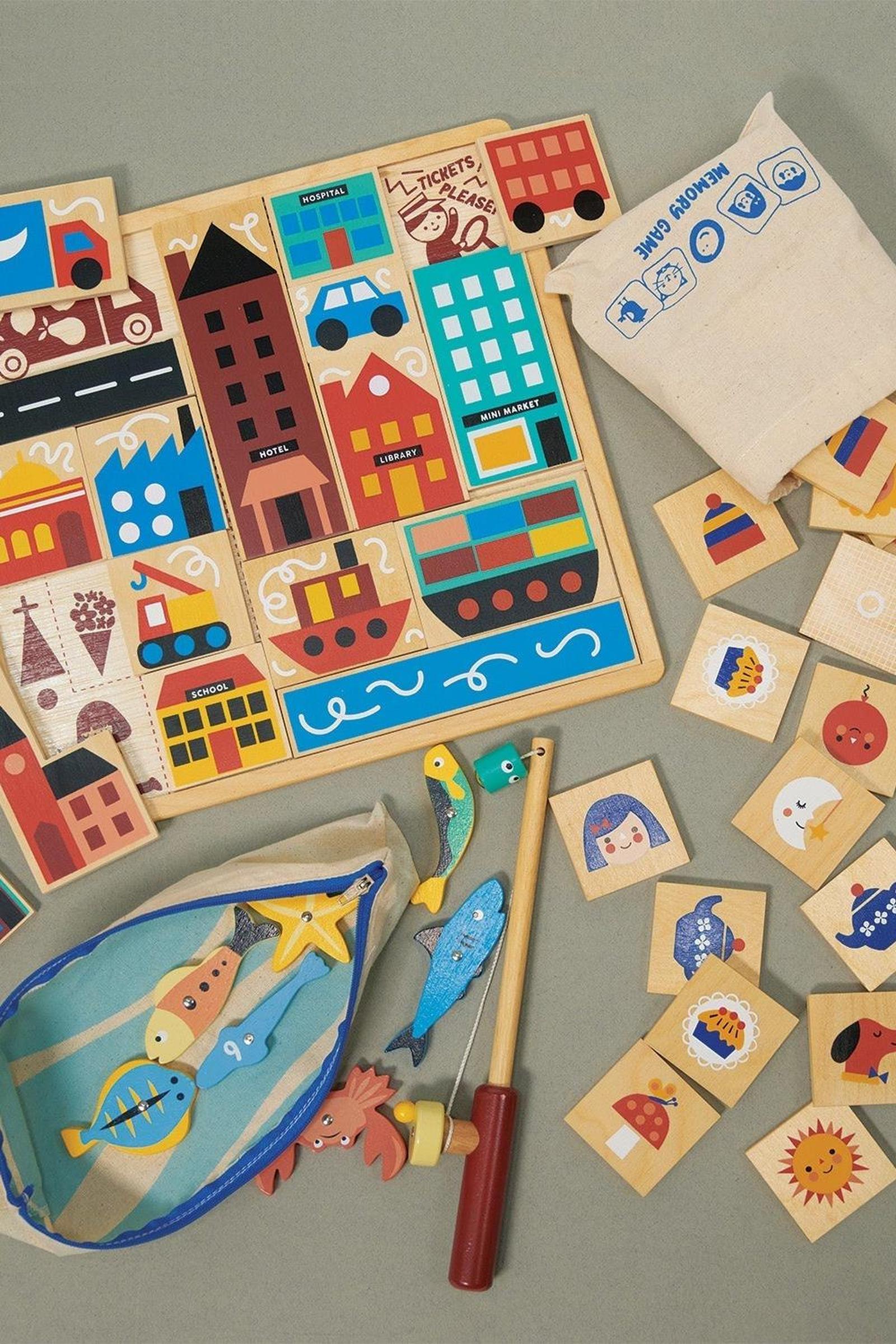Games Bundle, Memory Game, Fishing Game, Town Puzzle