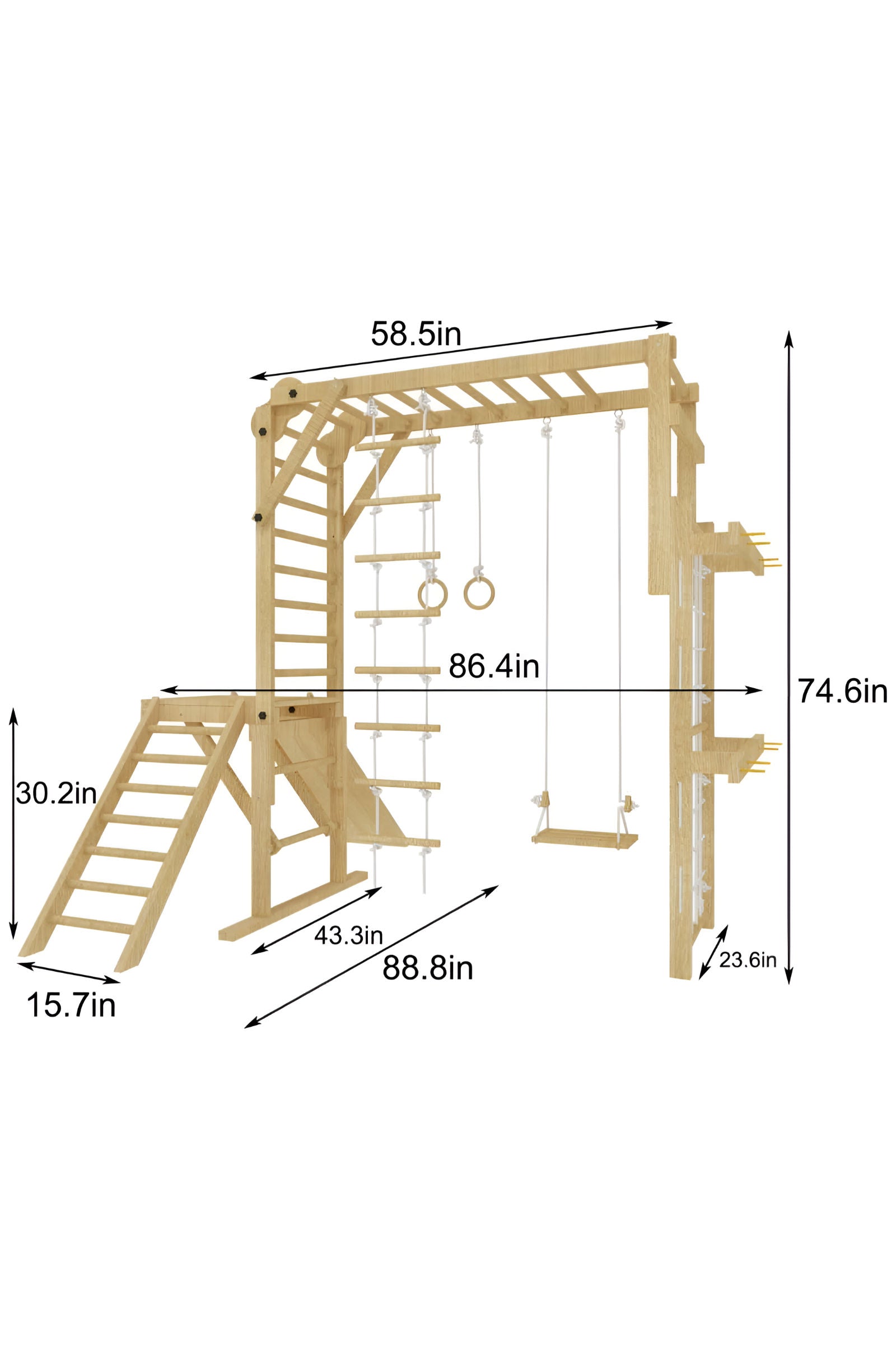 Grove Foldable Jungle Gym Playset, Indoor, Climber, Slide, Color Bars