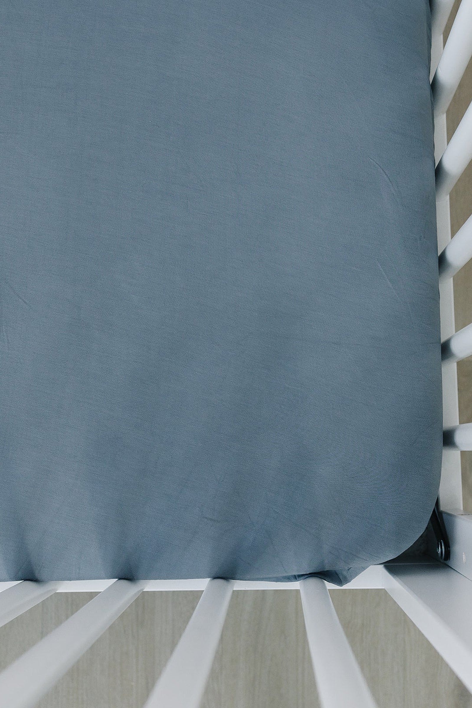 Dusty Blue Stretch Crib Sheet, Bamboo, Baby Essentials, Gender Neutral