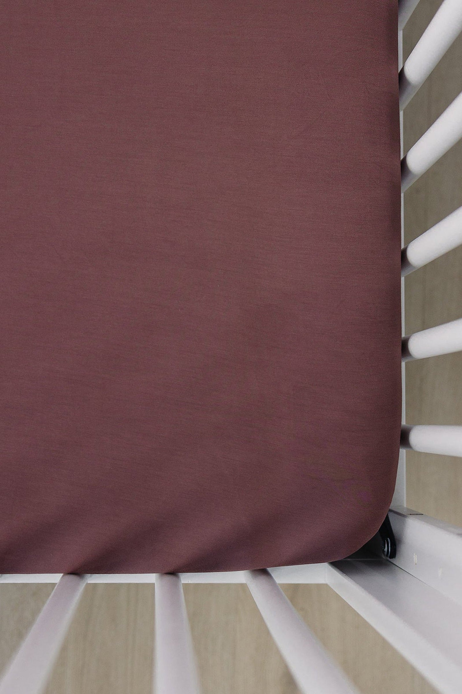 Plum Stretch Crib Sheet, Bamboo, Baby Essentials