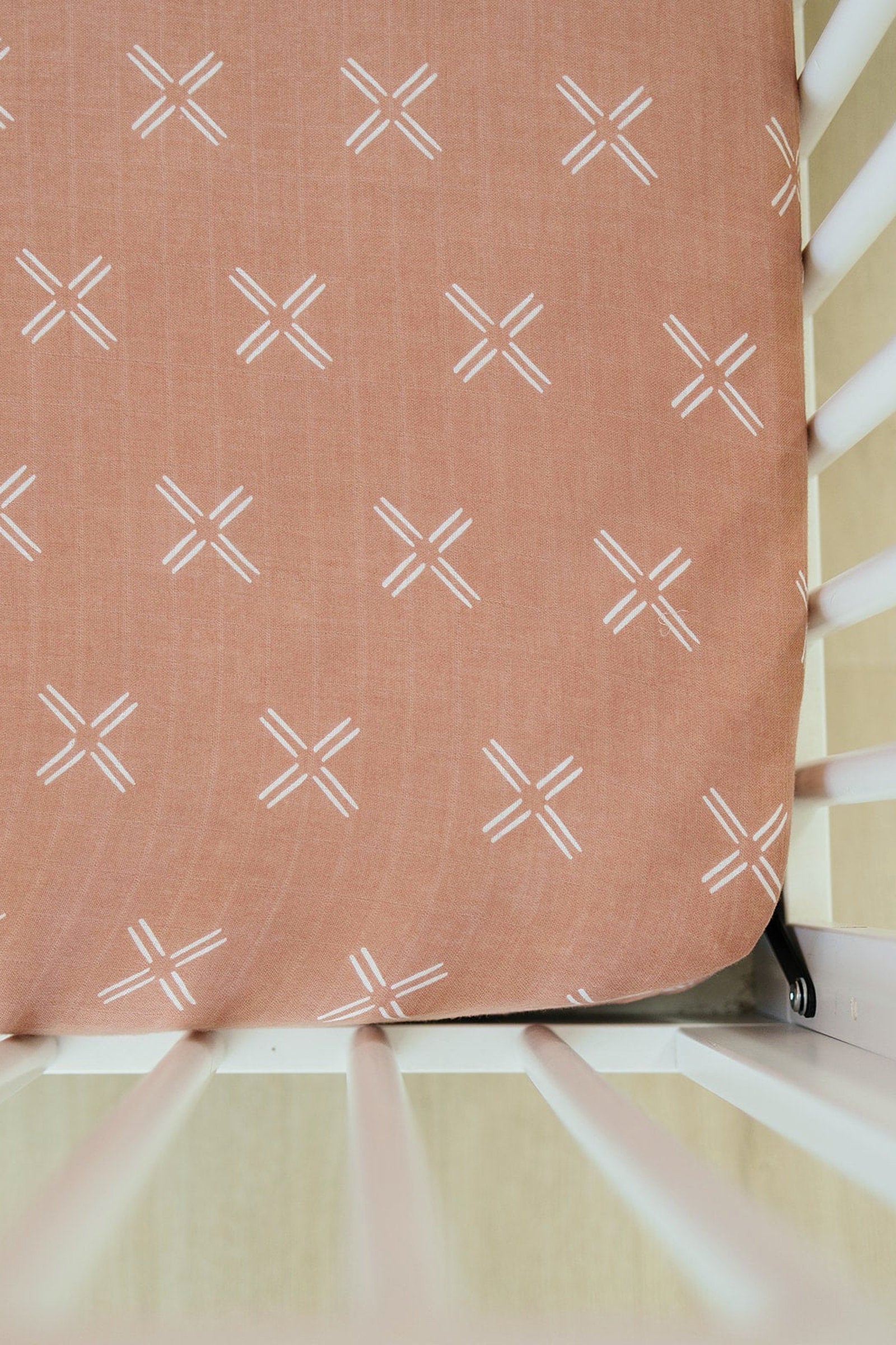 Just Peachy Muslin Crib Sheet, 100% Cotton, Baby Essentials