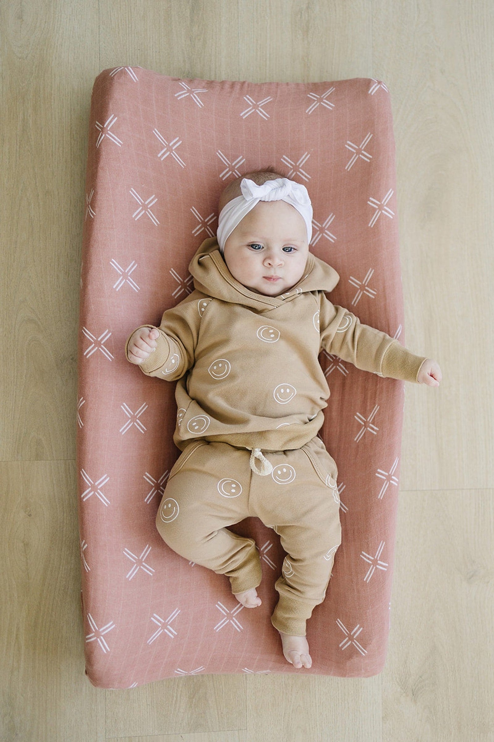Just Peachy Muslin Changing Pad Cover, 100% Cotton, Baby Essentials