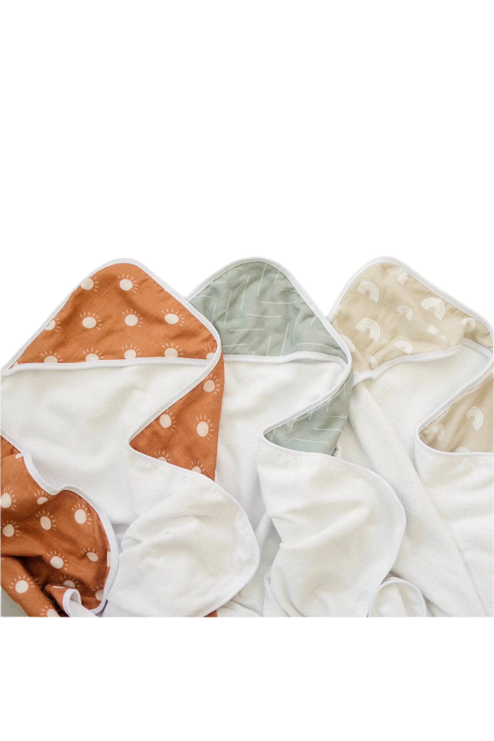 Desert Sage Muslin Hooded Towel, 100% Cotton, Baby Essentials