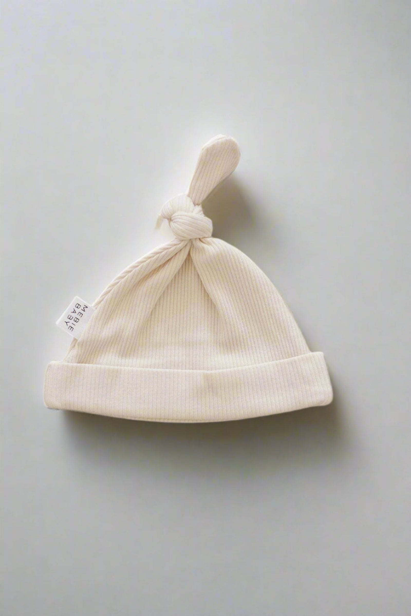 Vanilla Ribbed Newborn Knot Hat  | Organic Cotton | Baby Essentials