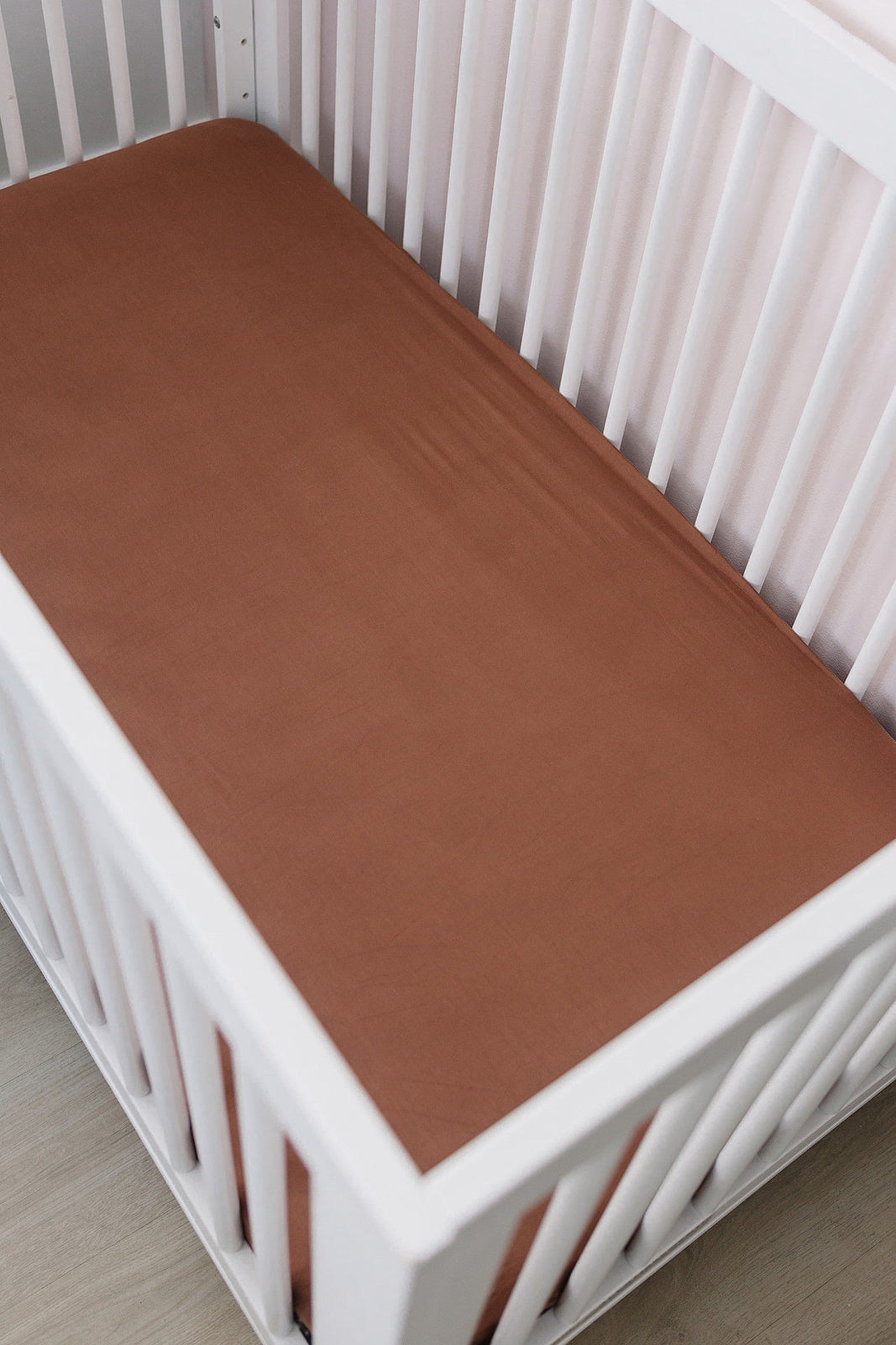 Rust Stretch Crib Sheet, Bamboo, Baby Essentials
