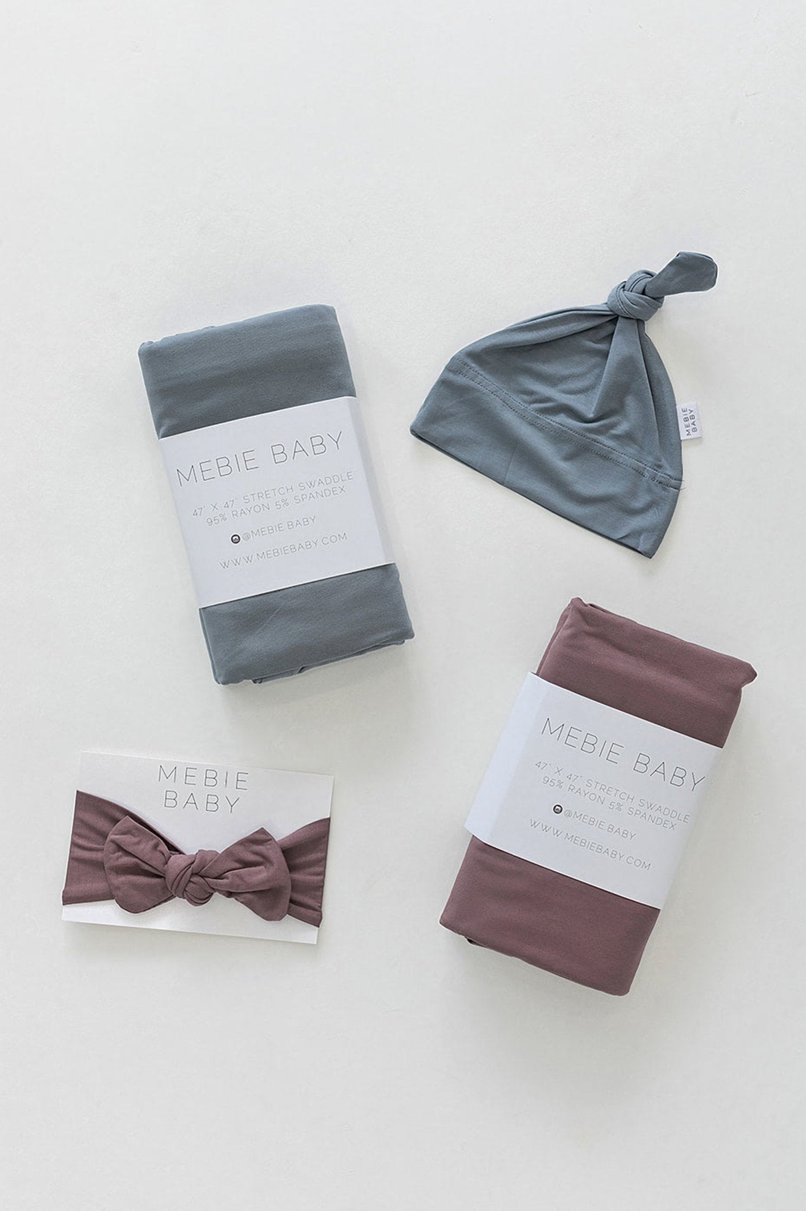 Dusty Blue Stretch Swaddle Blanket, Bamboo, Baby Essentials