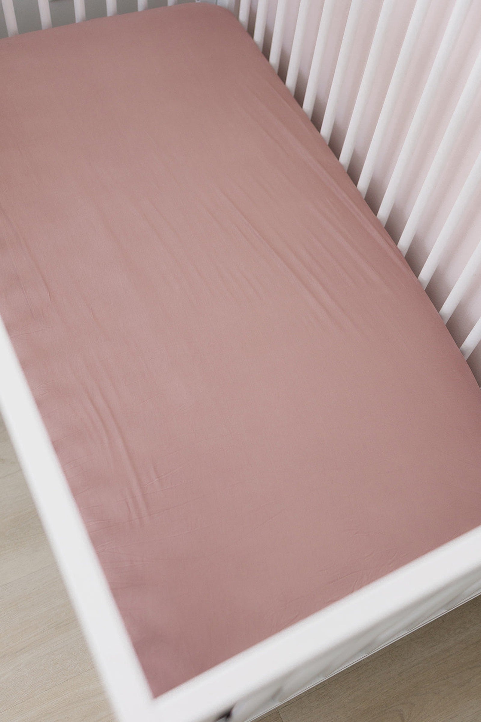 Dusty Rose Stretch Crib Sheet, Bamboo, Baby Essentials