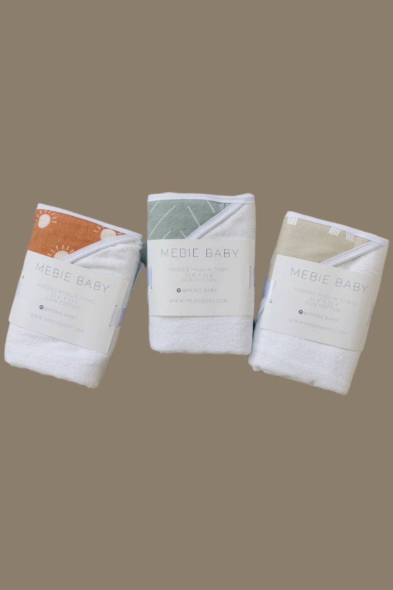 Desert Sage Muslin Hooded Towel, 100% Cotton, Baby Essentials