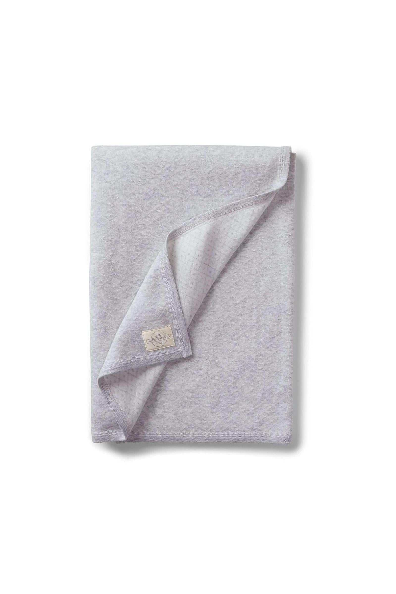 Organic Cotton Raglan Sweater Romper & Jacquard Blanket Gift Set for Babies, Gray