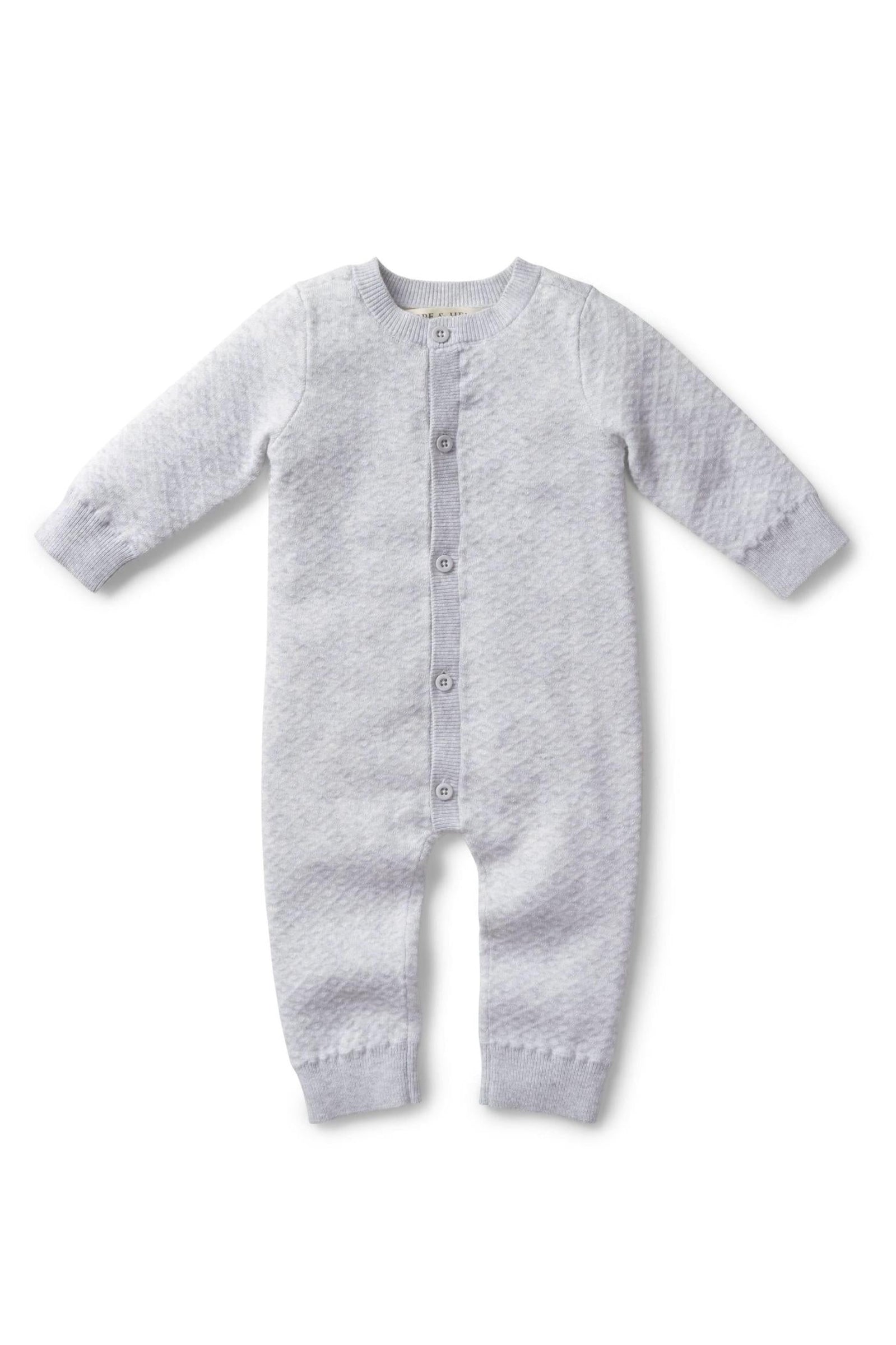 Baby Organic Cotton Jacquard Sweater Gift Set, Light Gray Heather