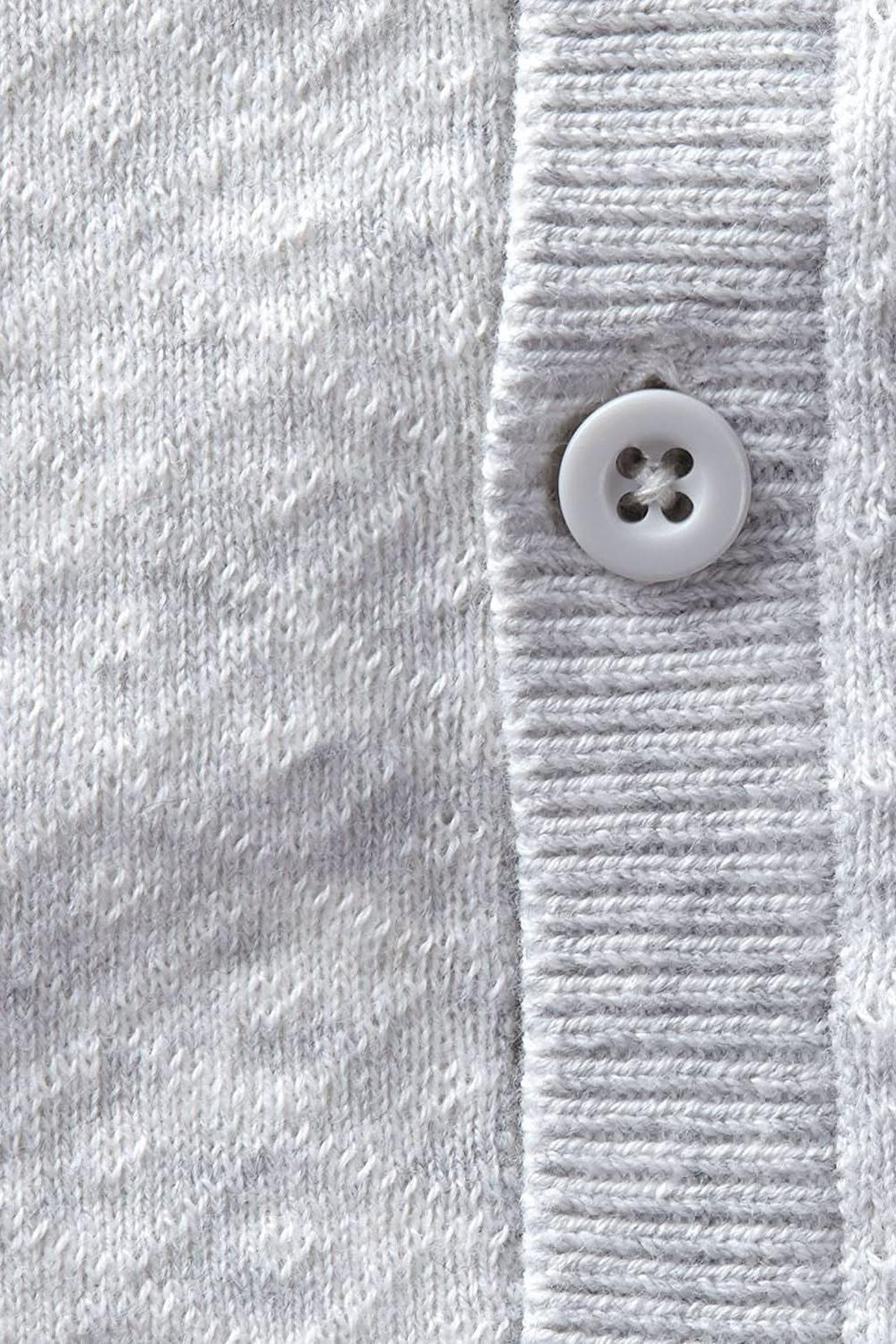 Organic Cotton Jacquard Sweater Romper, Gender Neutral, Gray, Baby