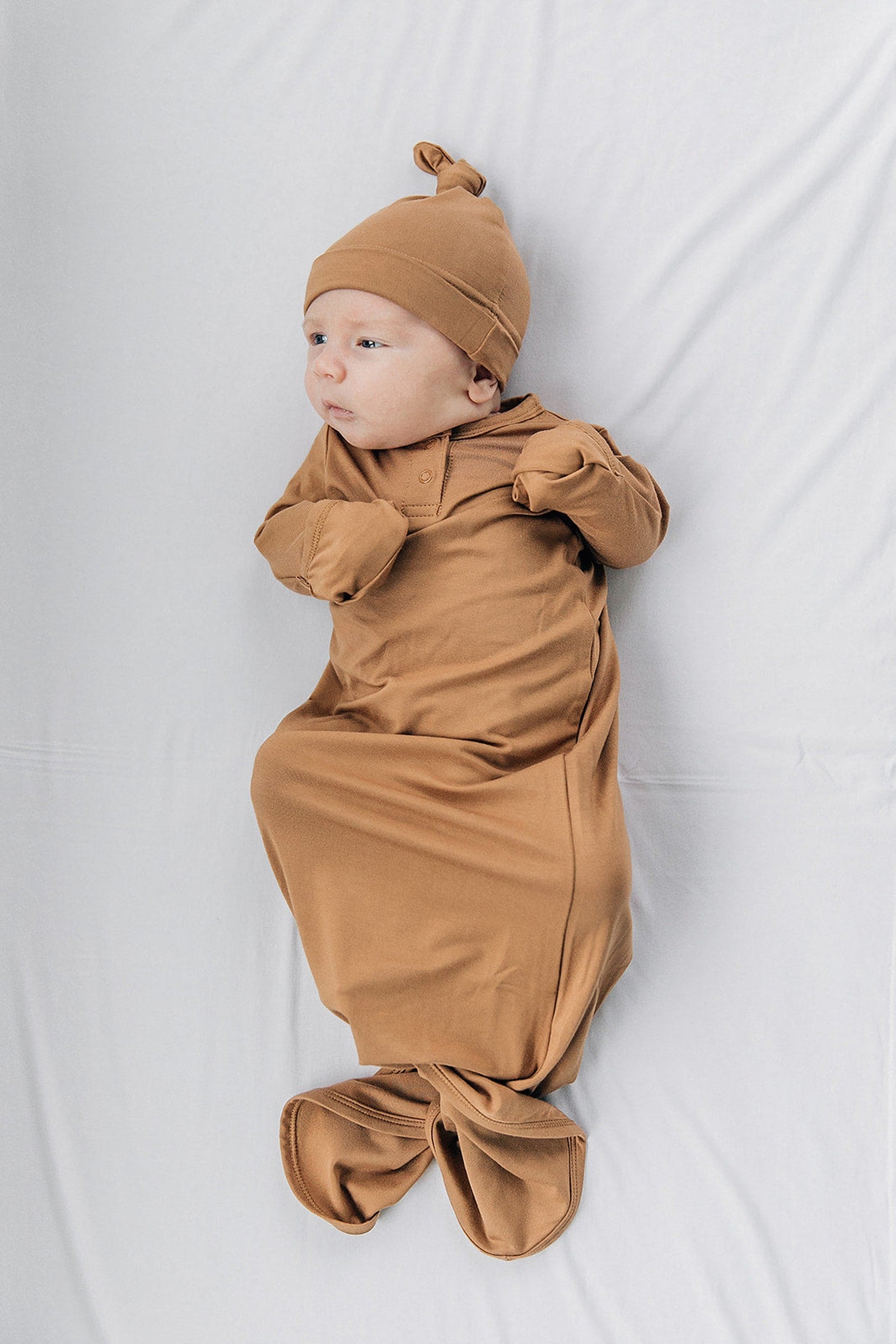 Mustard Knot Gown, Bamboo, Baby Essentials