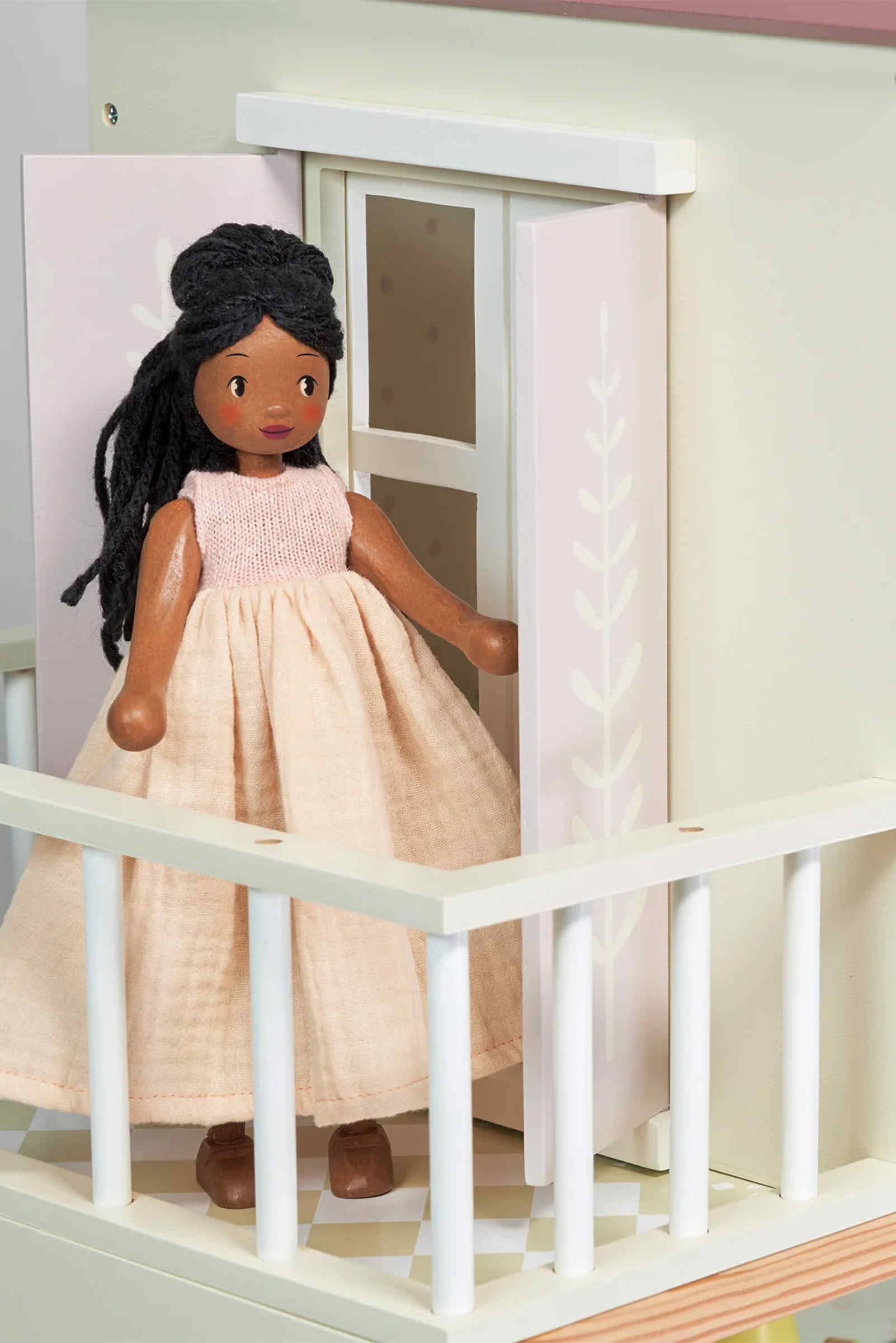 Lola Wooden Doll Compatible with Mulberry Mansion