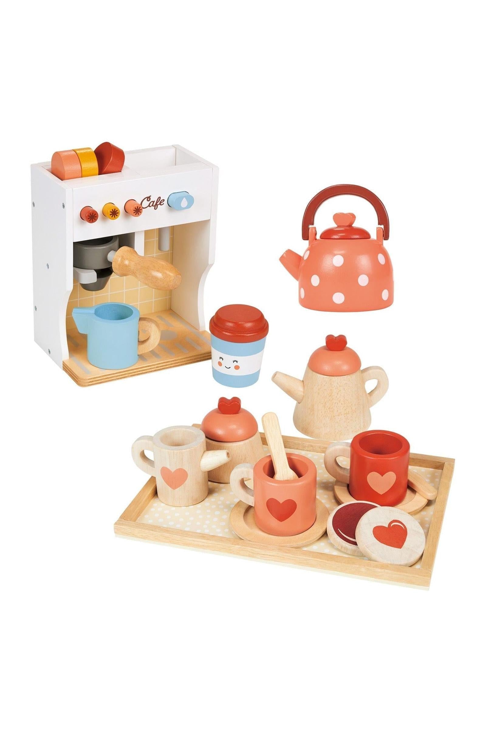 Make Me a Cuppa, Wooden Pretend Play Café Set, Toddler