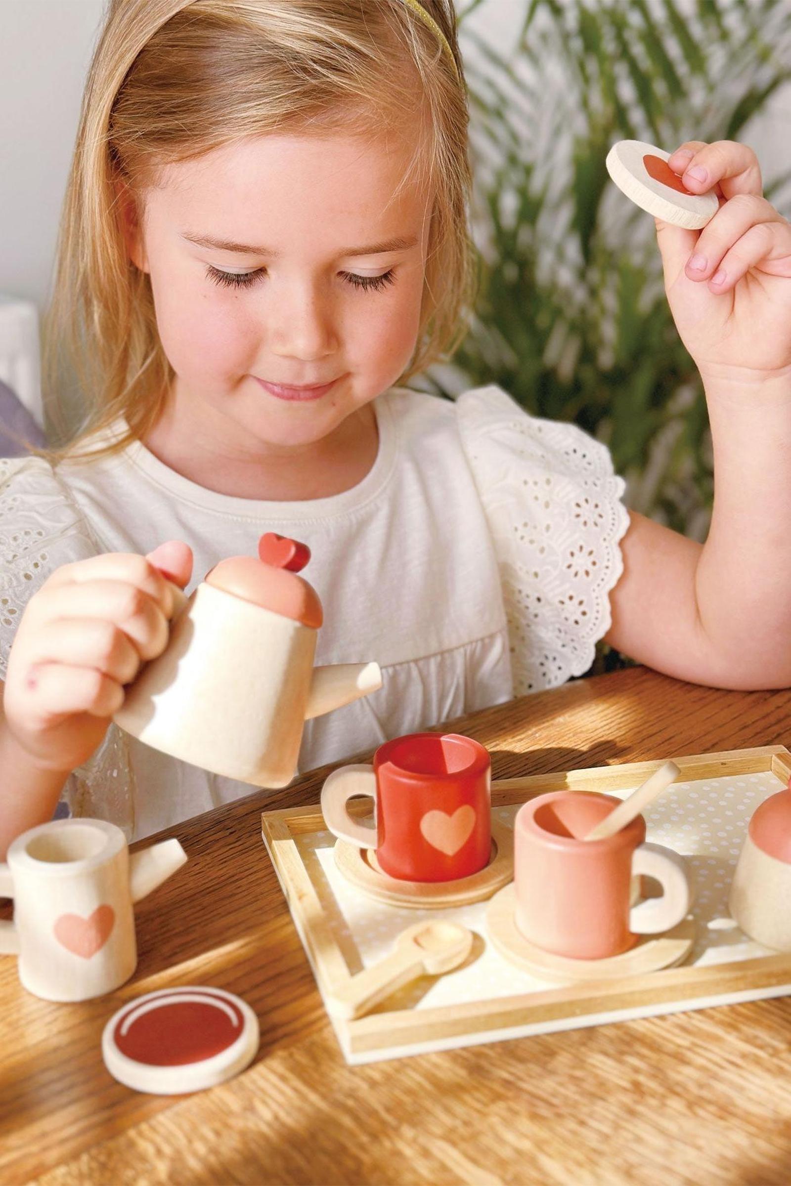 Make Me a Cuppa, Wooden Pretend Play Café Set, Toddler