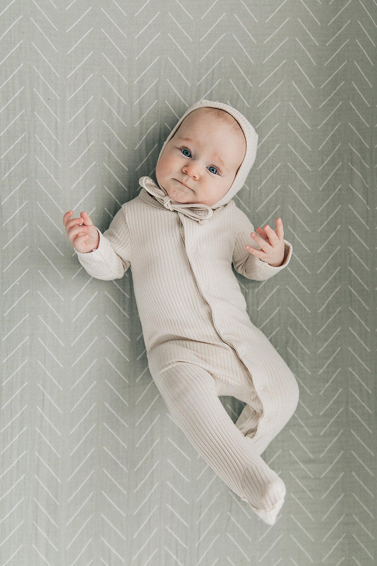 Desert Sage Muslin Crib Sheet, 100% Cotton, Baby Essentials