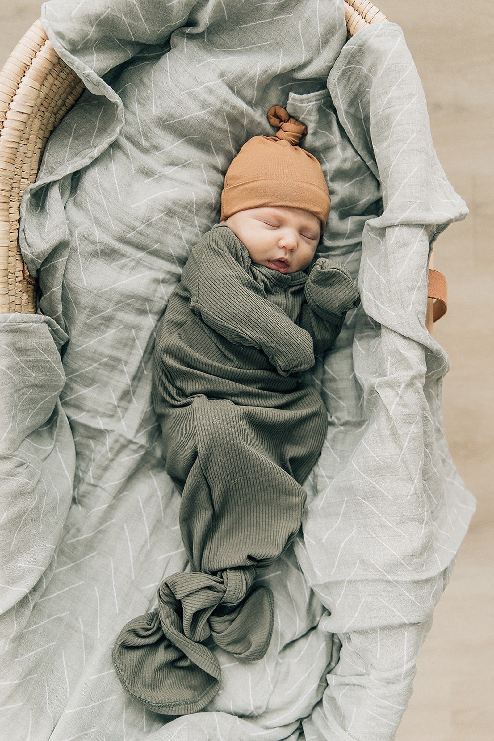 Desert Sage Muslin Swaddle Blanket, 100% Cotton, Baby Essentials