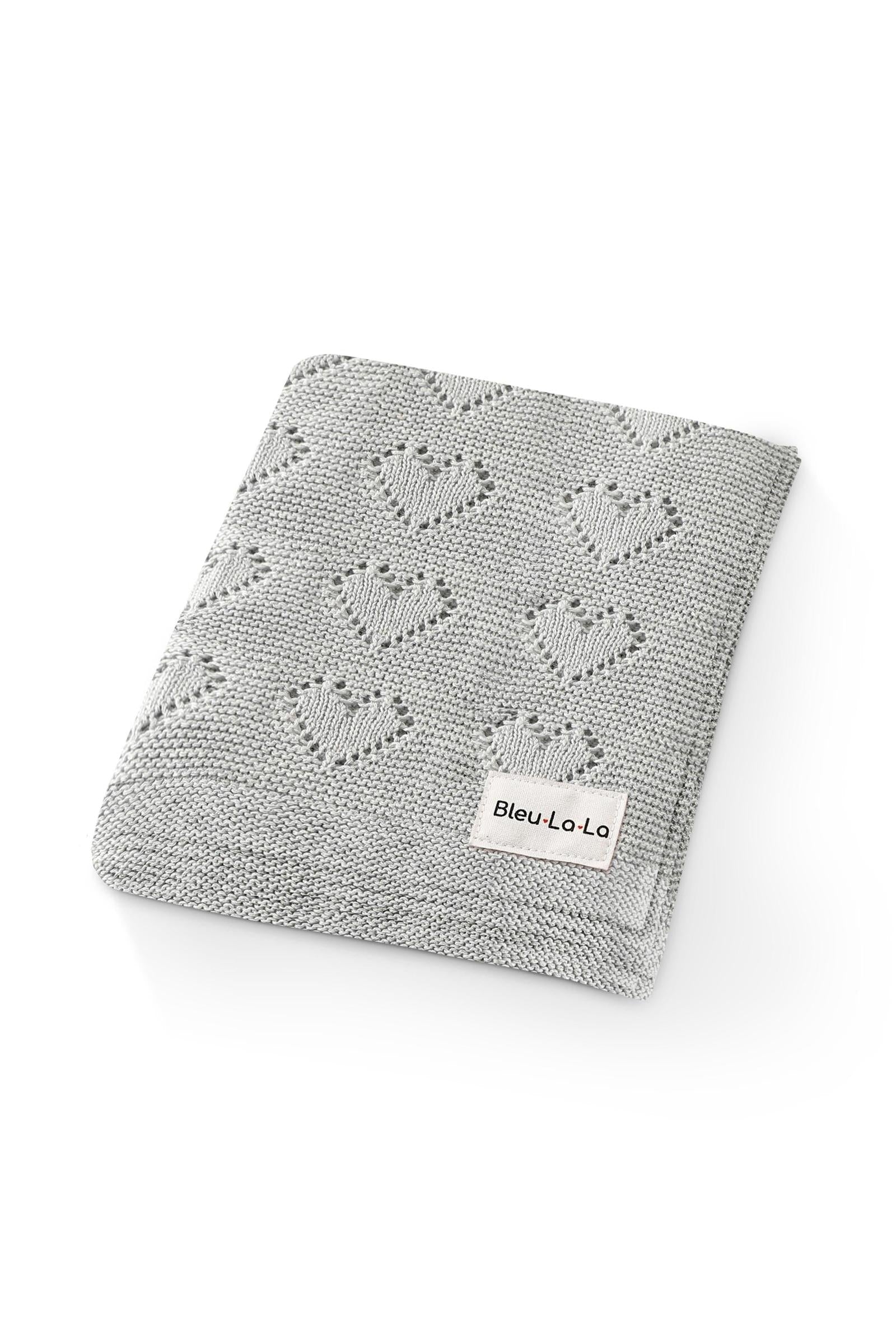 Knit Heart Luxury Swaddle Blanket, 100% OEKO Tex Pima Cotton