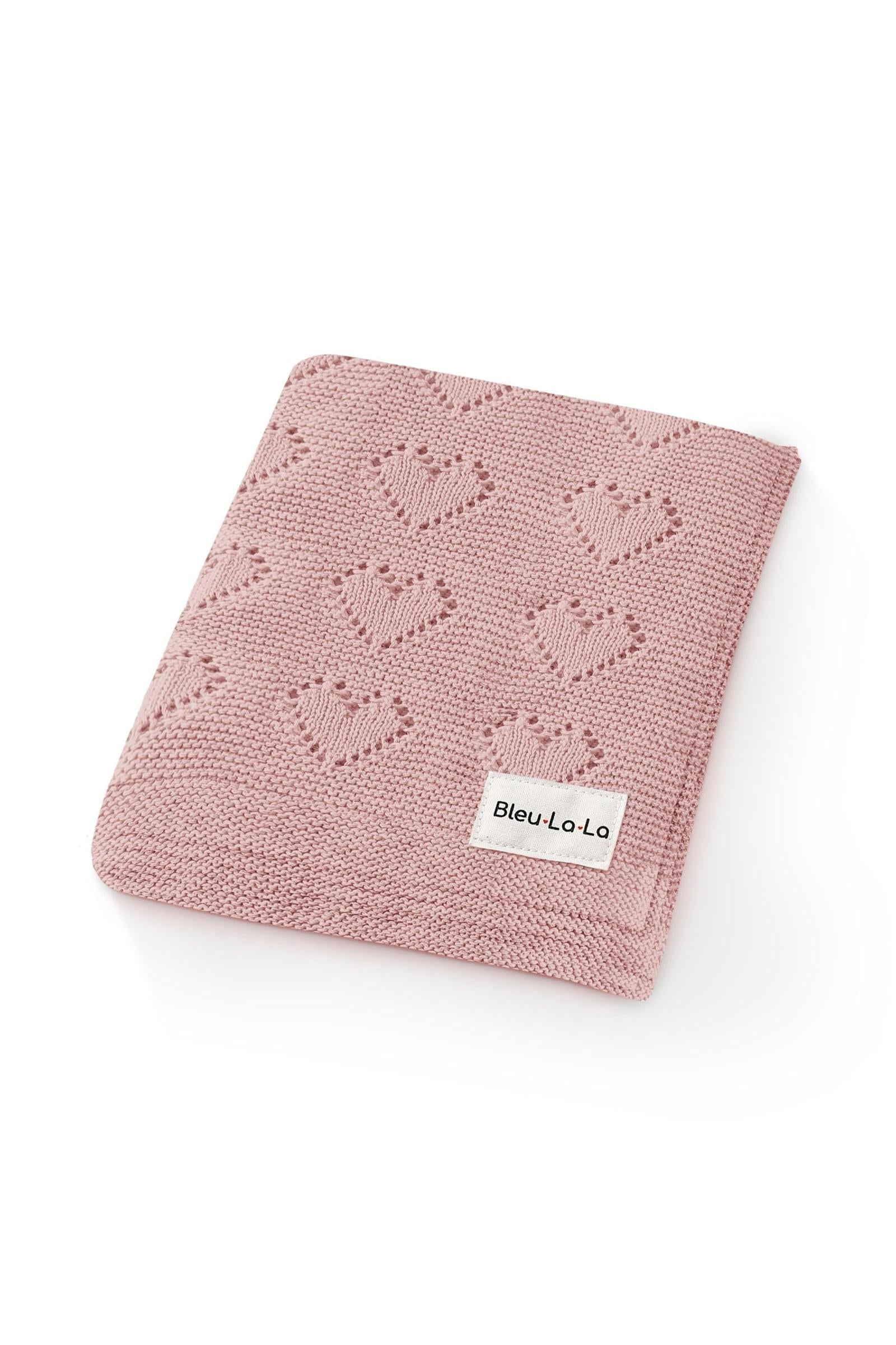 Knit Heart Luxury Swaddle Blanket, 100% OEKO Tex Pima Cotton