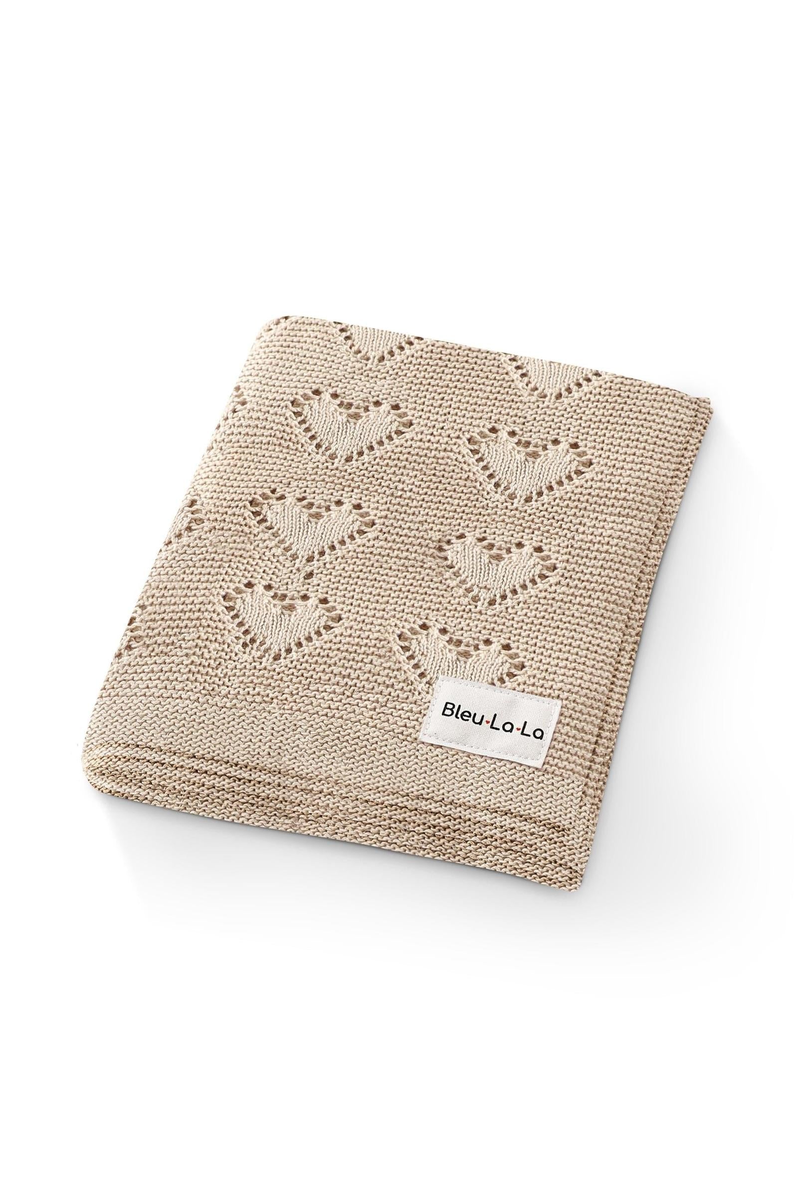 Knit Heart Luxury Swaddle Blanket, 100% OEKO Tex Pima Cotton