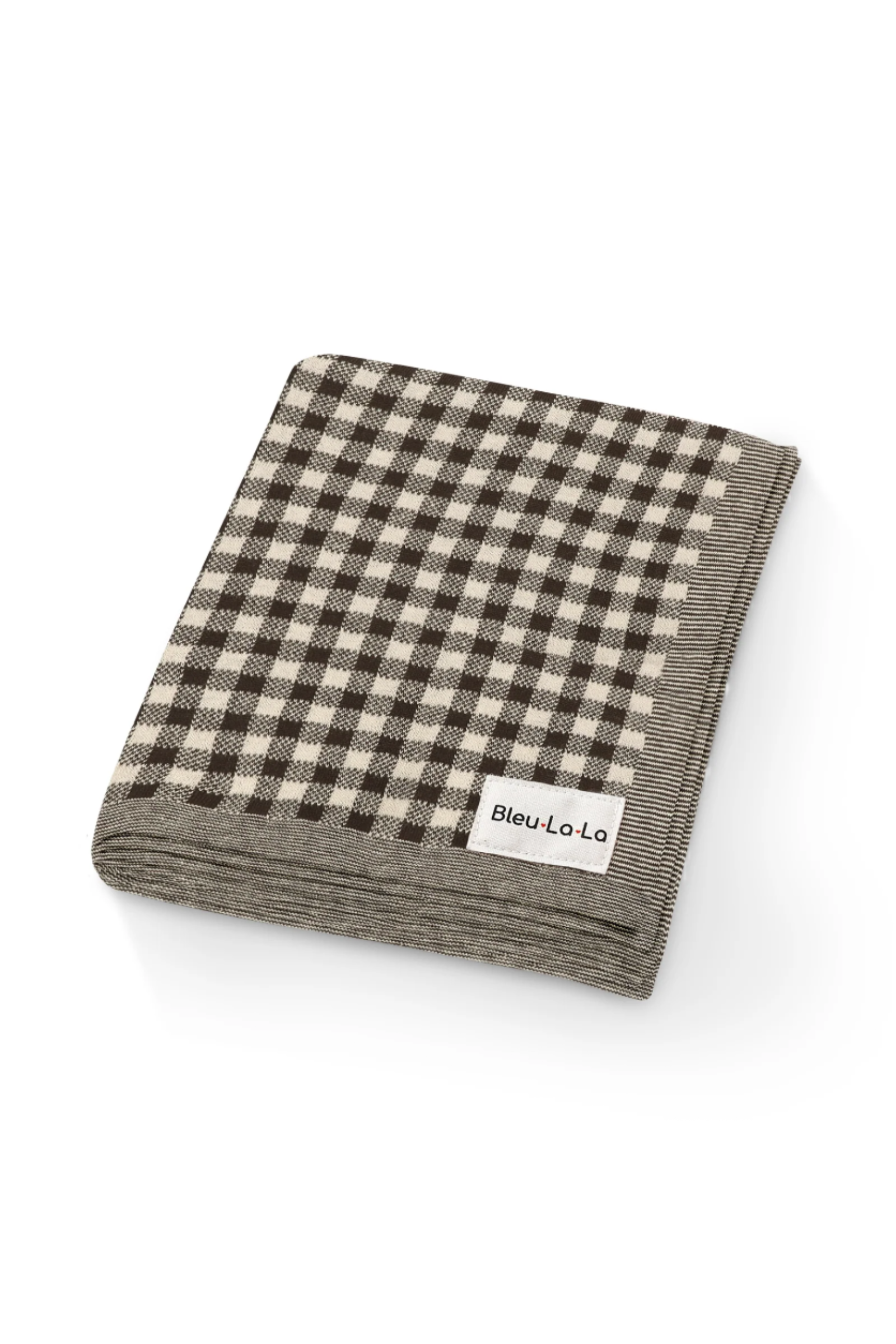 Checkered Knit Luxury Swaddle Blanket, 100% OEKO Tex Pima Cotton