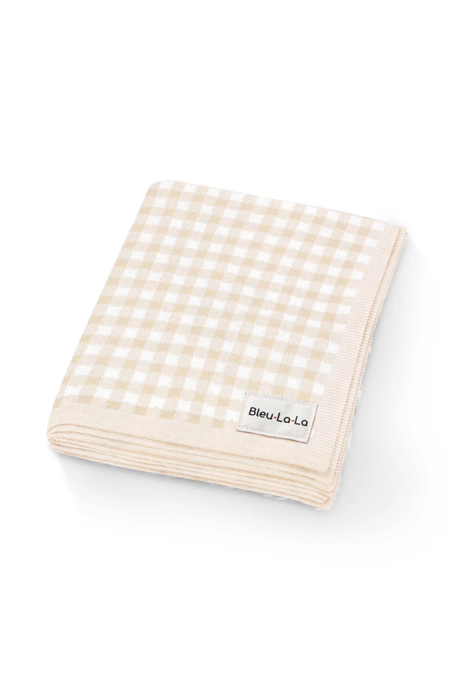 Checkered Knit Luxury Swaddle Blanket, 100% OEKO Tex Pima Cotton