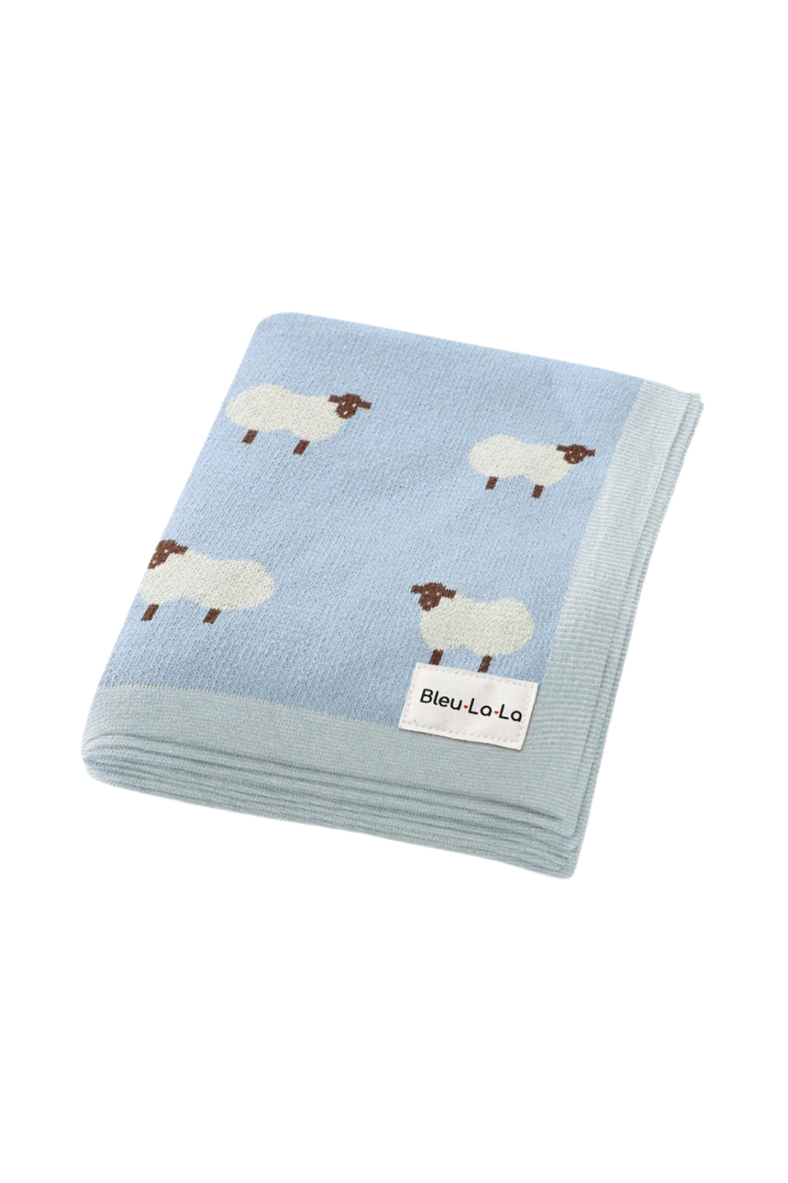 Sheep Knit Luxury Swaddle Blanket, 100% OEKO Tex Pima Cotton
