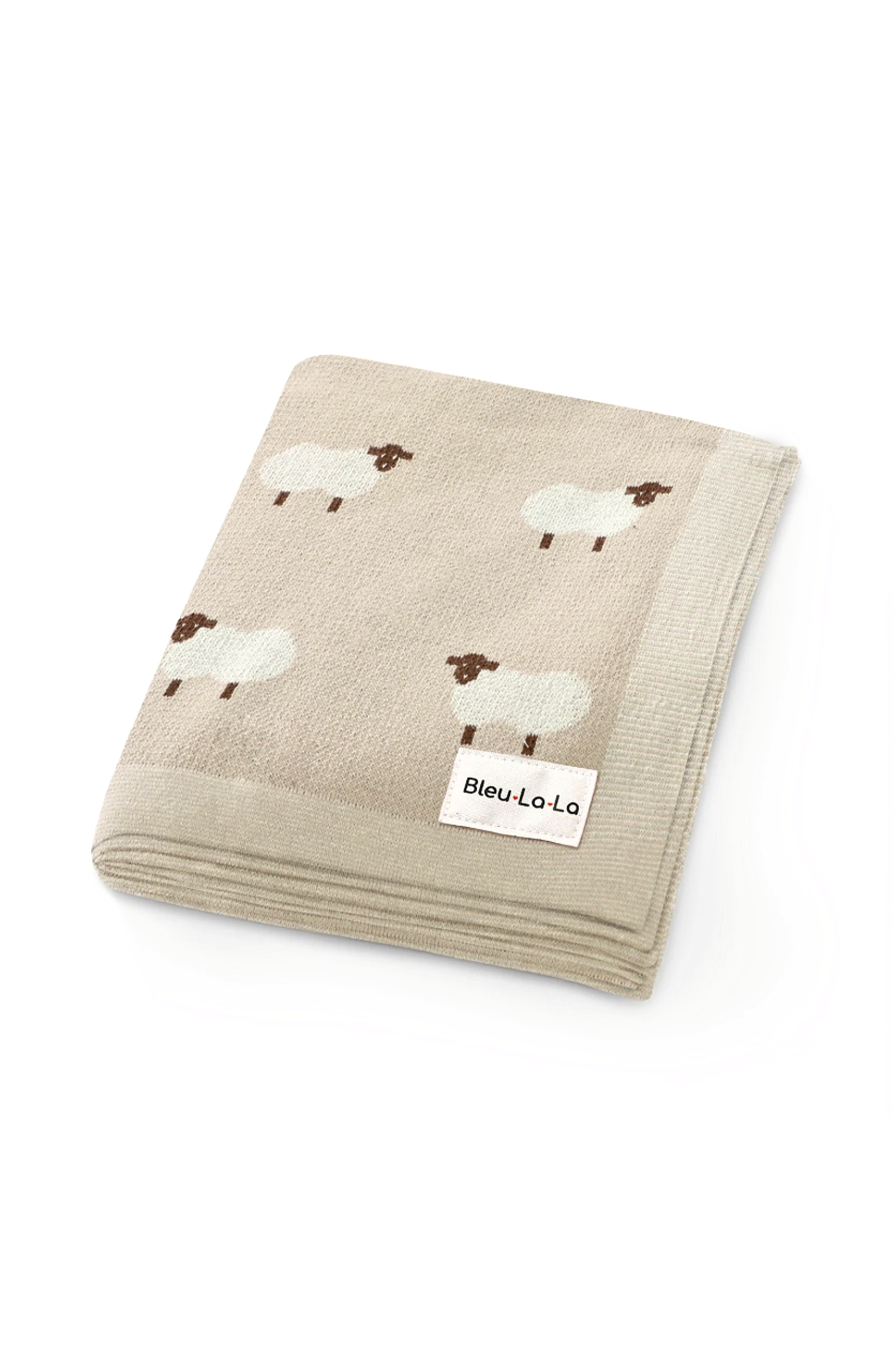 Sheep Knit Luxury Swaddle Blanket, 100% OEKO Tex Pima Cotton