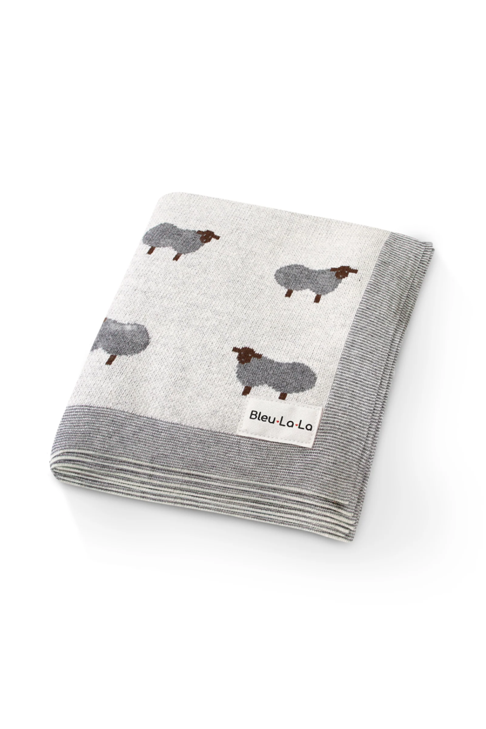 Sheep Knit Luxury Swaddle Blanket, 100% OEKO Tex Pima Cotton