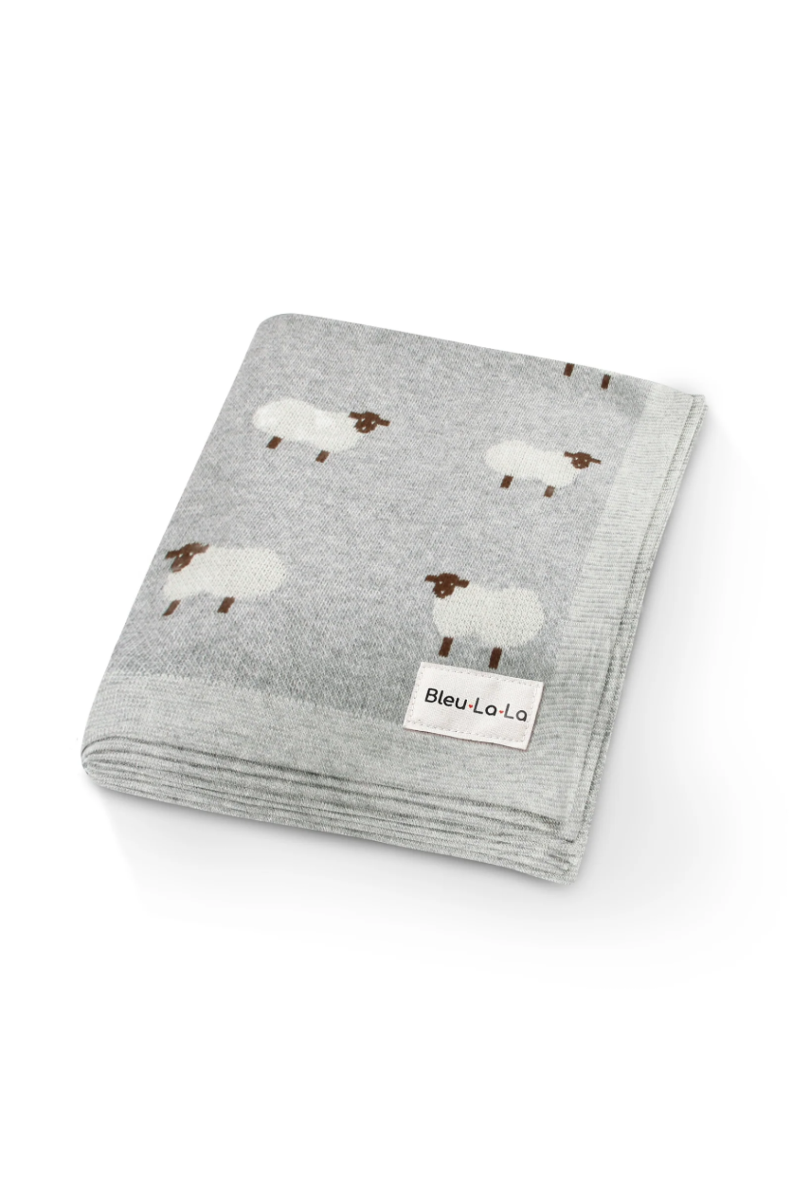 Sheep Knit Luxury Swaddle Blanket, 100% OEKO Tex Pima Cotton