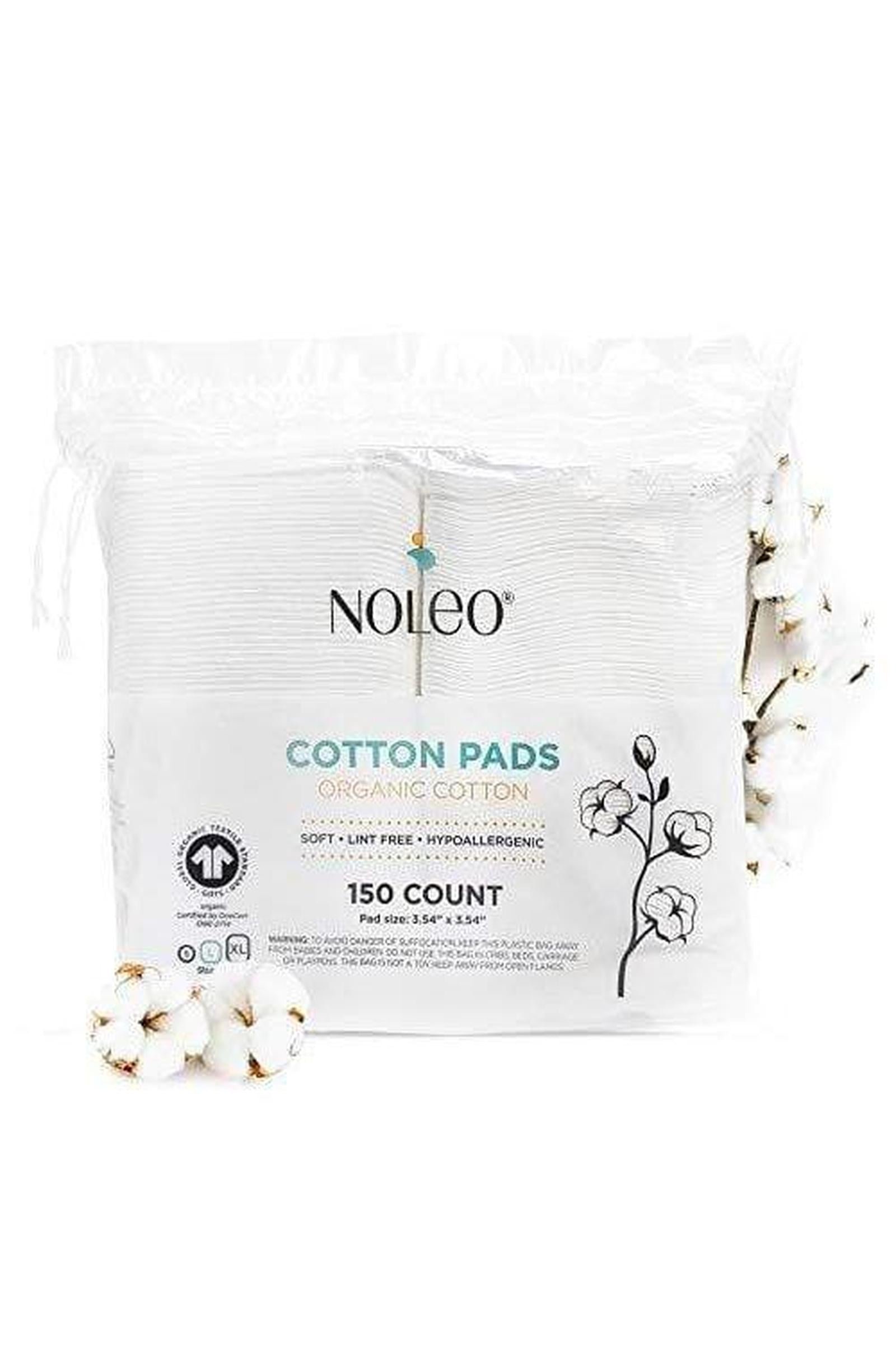 NOLEO Organic Cotton Pads - Large 3.54"x3.54"