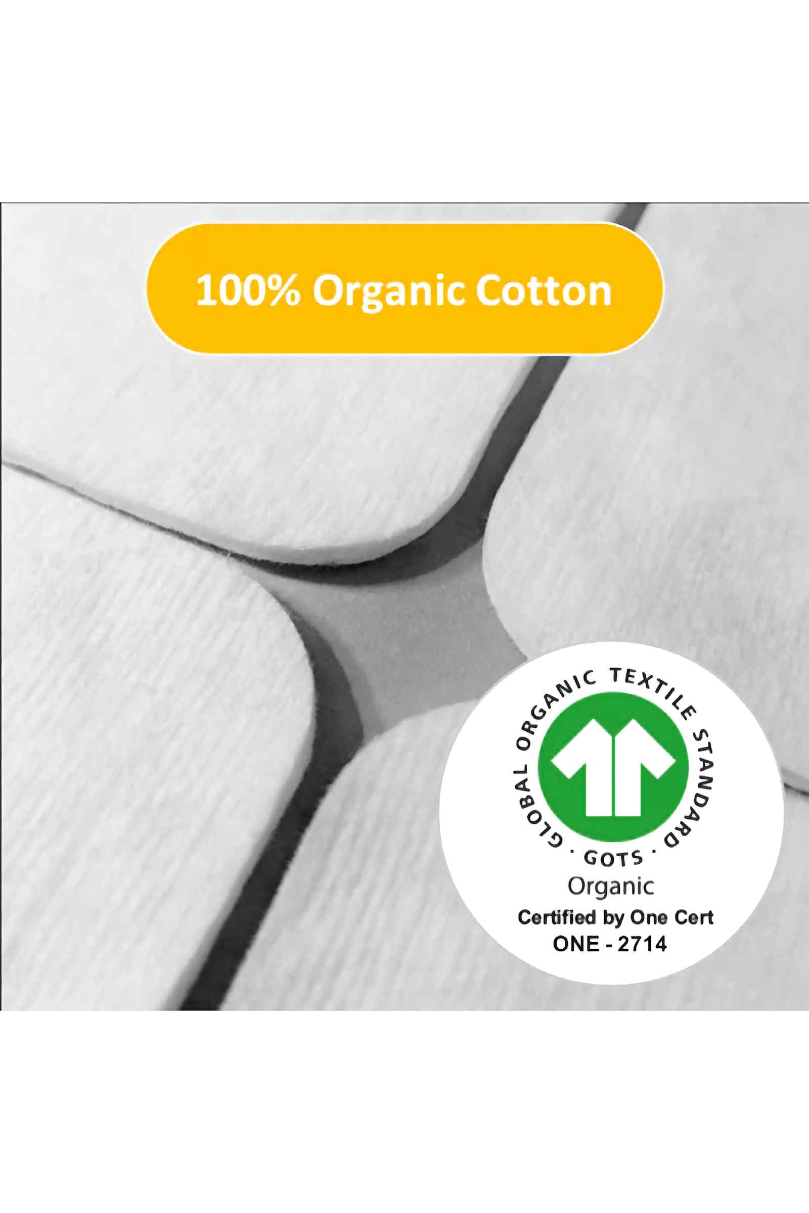 NOLEO Organic Cotton Pads - Large 3.54"x3.54"