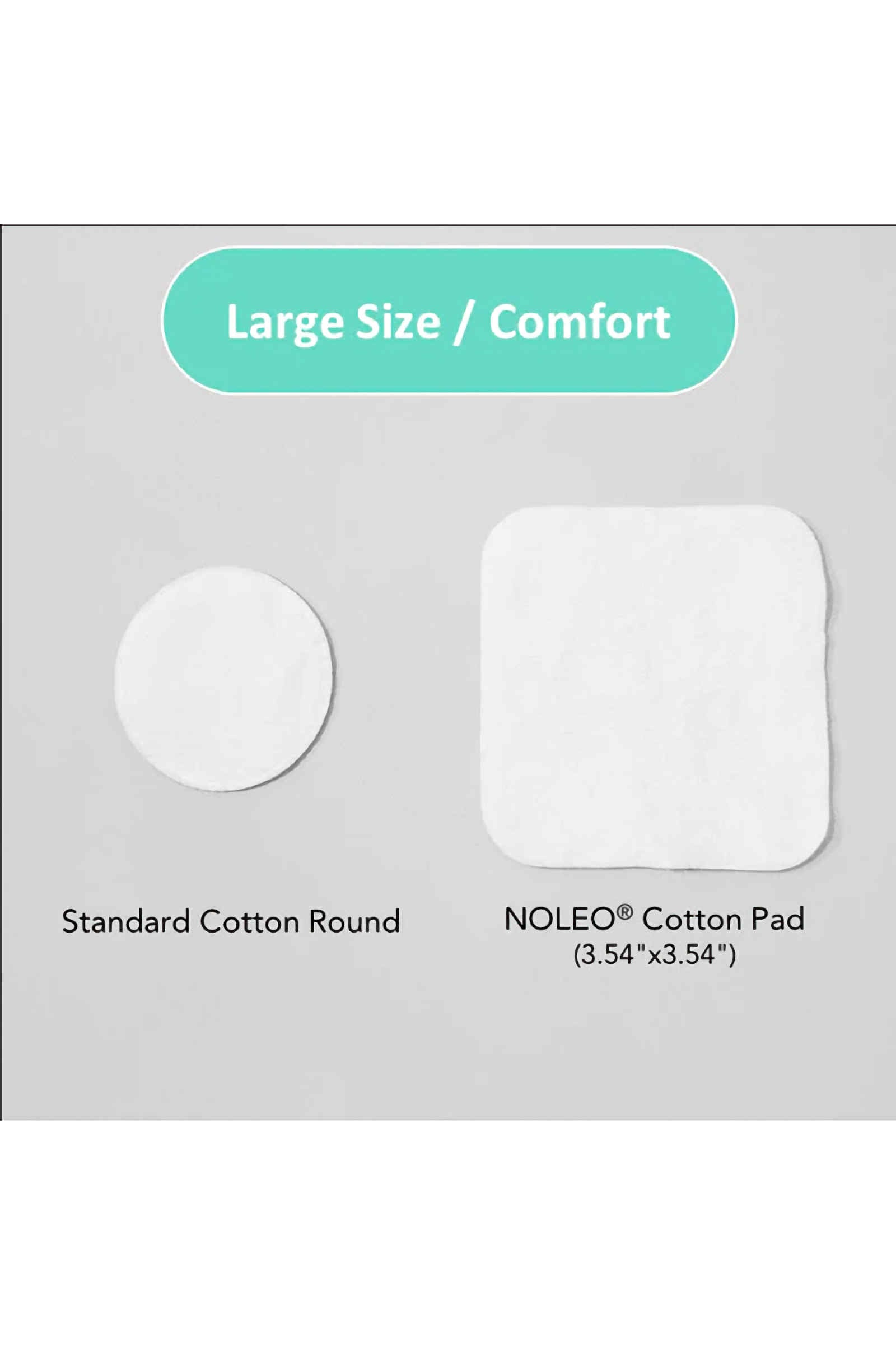 NOLEO Organic Cotton Pads - Large 3.54"x3.54"