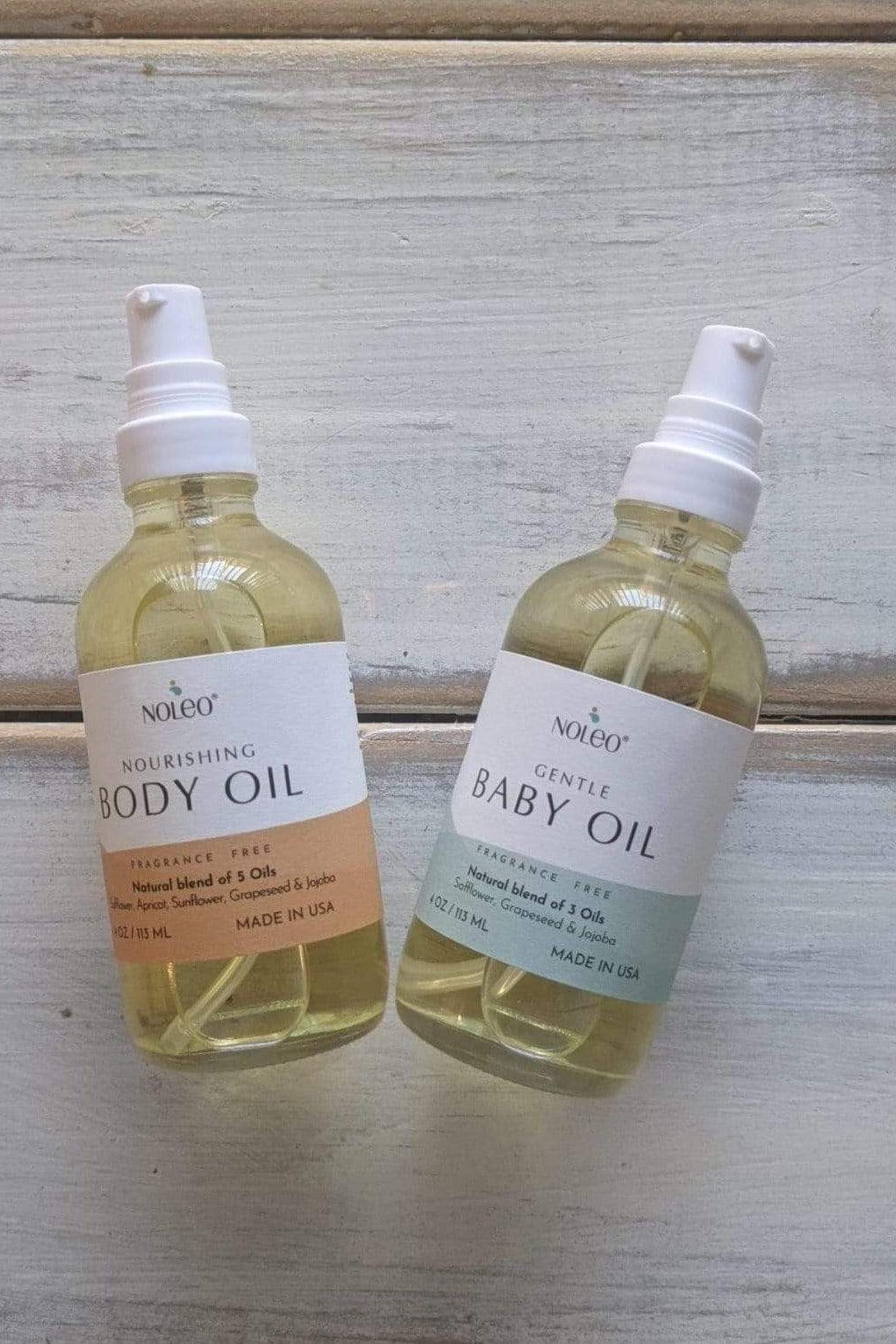 NOLEO Body Oil, Nourish, Soothe, and Restore Skin Naturally, 4oz Glass Bottle