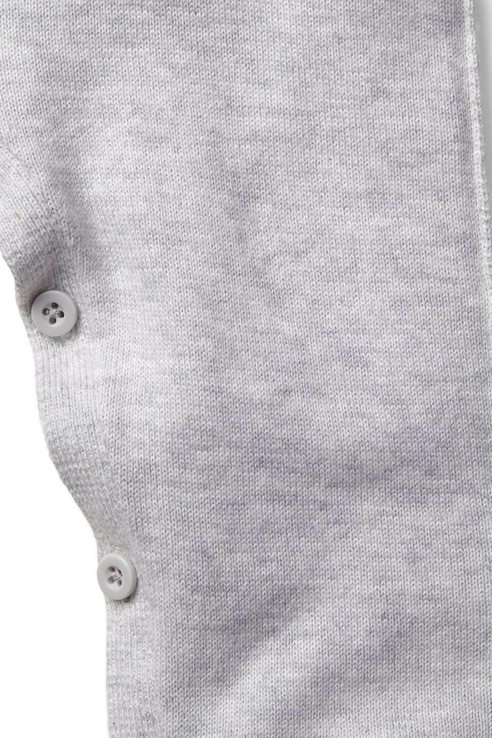 Organic Cotton Raglan Knit Romper Gender Neutral, Gray, Baby